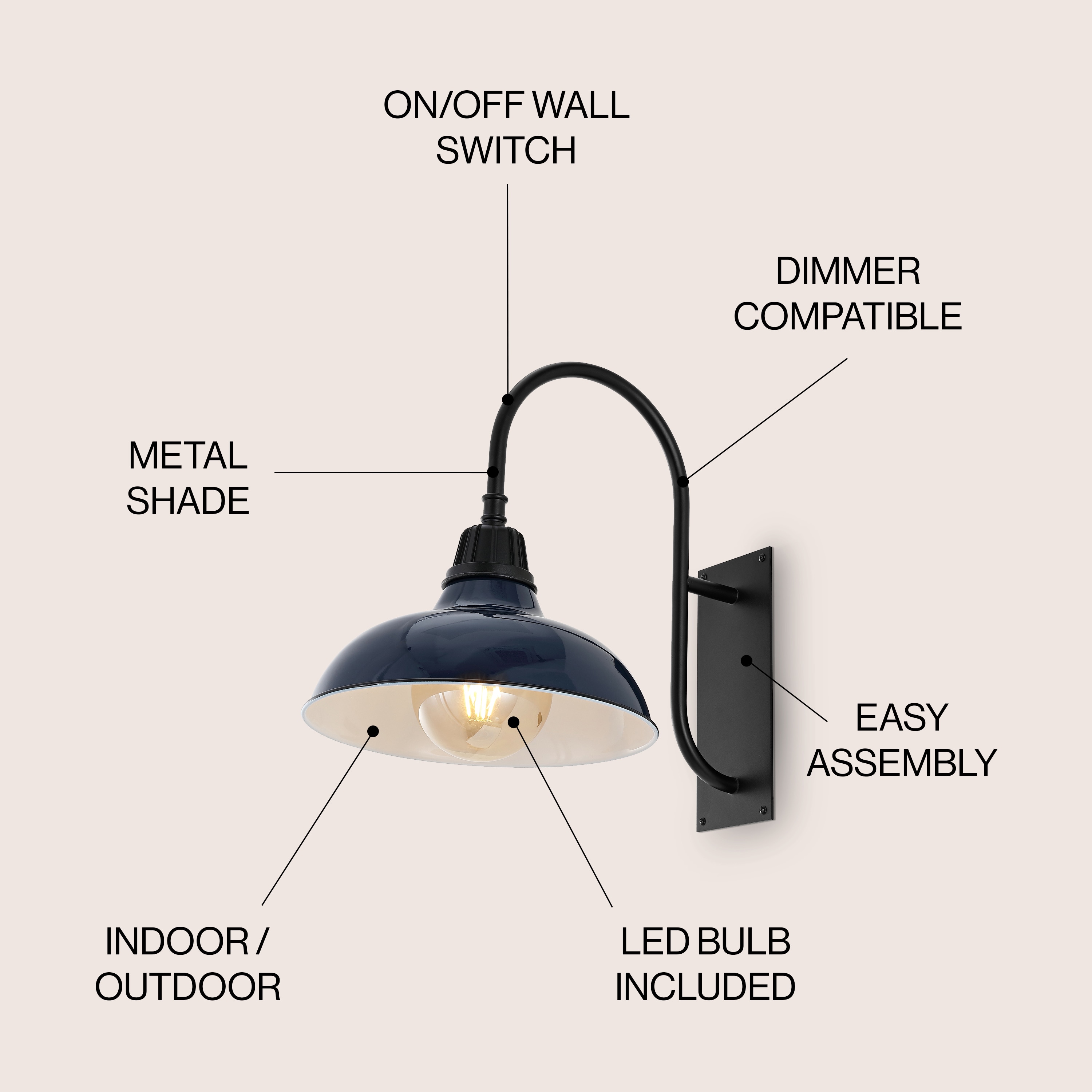 JONATHAN  Y JYL7614C Outdoor-Wall-Lighting - View #3