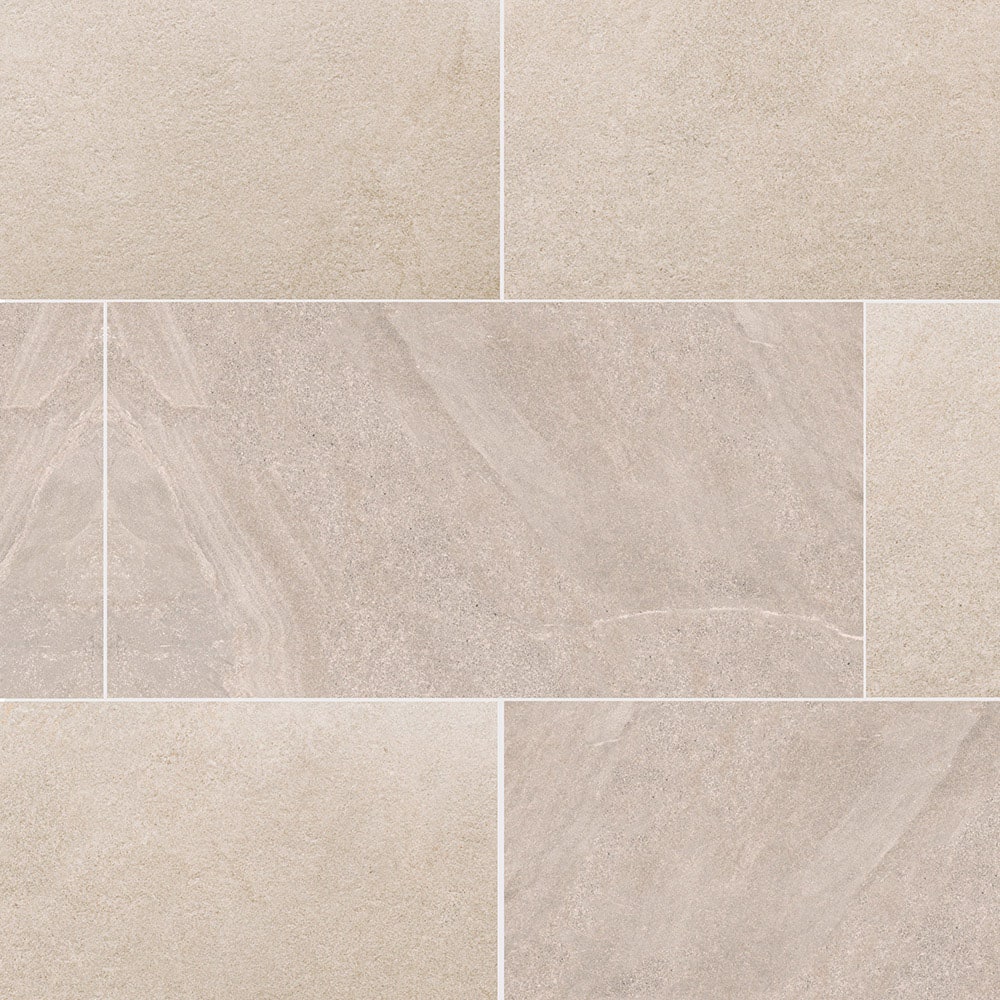 Desert Fawn 12-in x 24-in Matte Porcelain Cement Look Floor and Wall Tile (2.582-sq. ft/ Piece) | - Elida Ceramica LWSSNDF1224