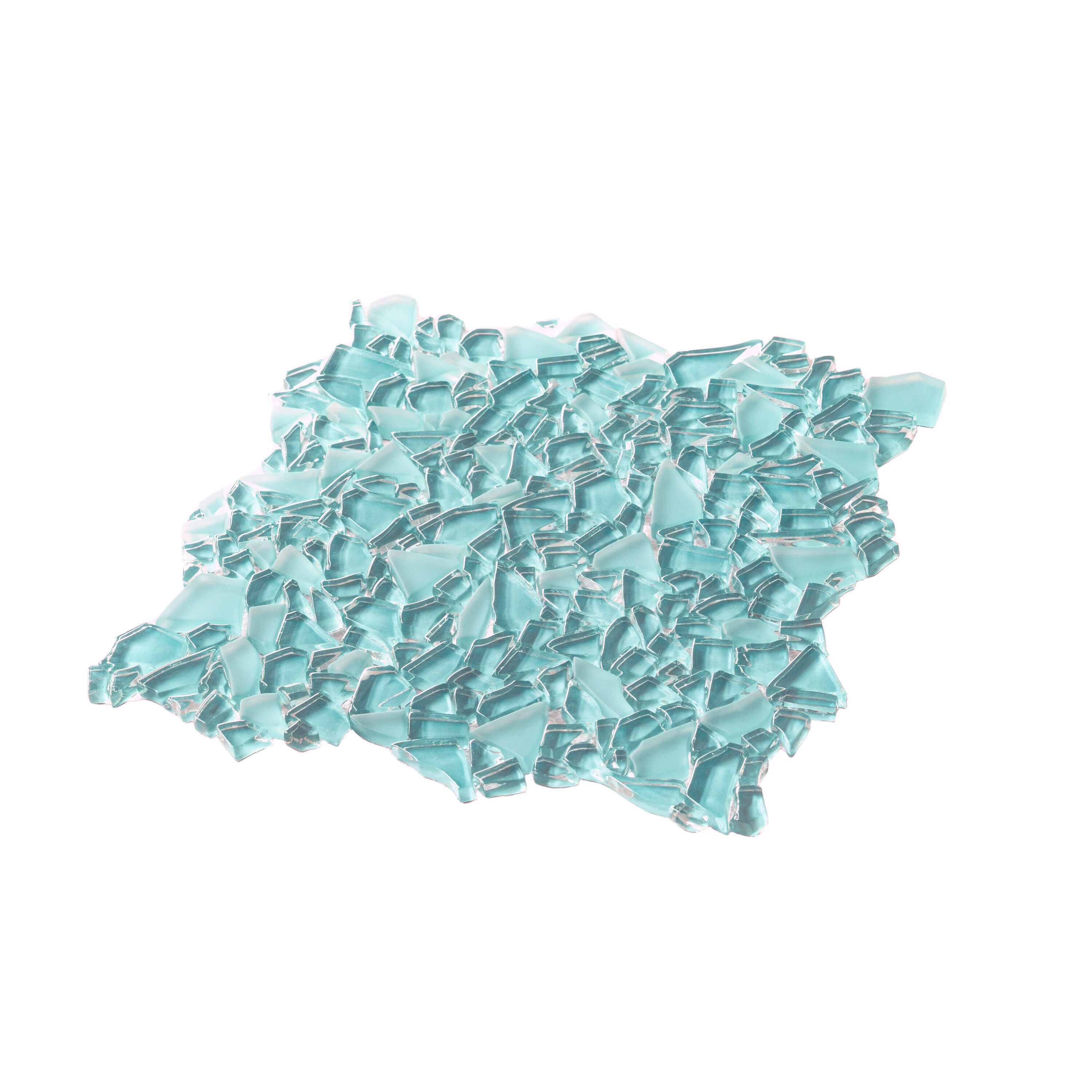 Blue Matte Glass Pebble Mosaic Tile for Bathroom and Kitchen