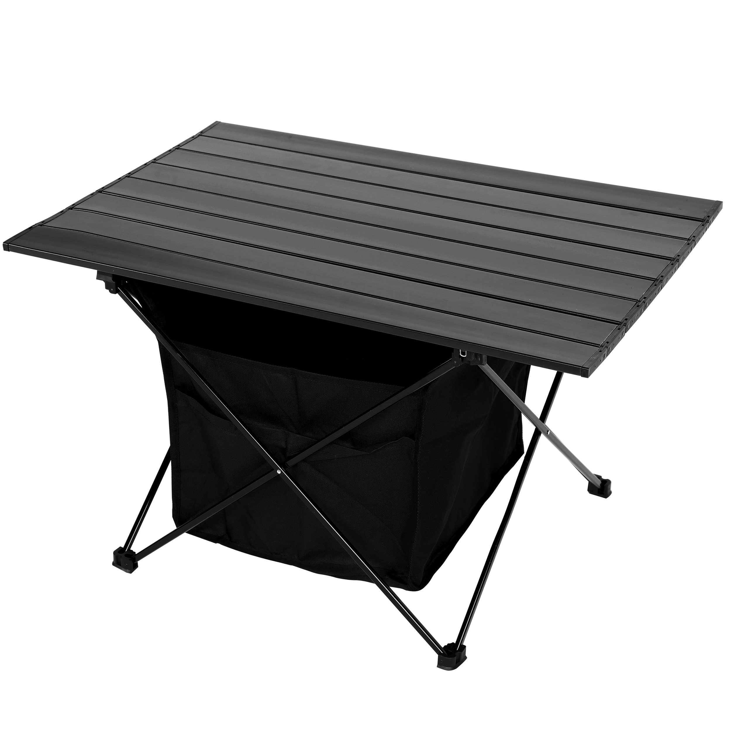 Kahomvis DHS-QPW1-6213 27-in Black wood Rectangle Folding Picnic Table