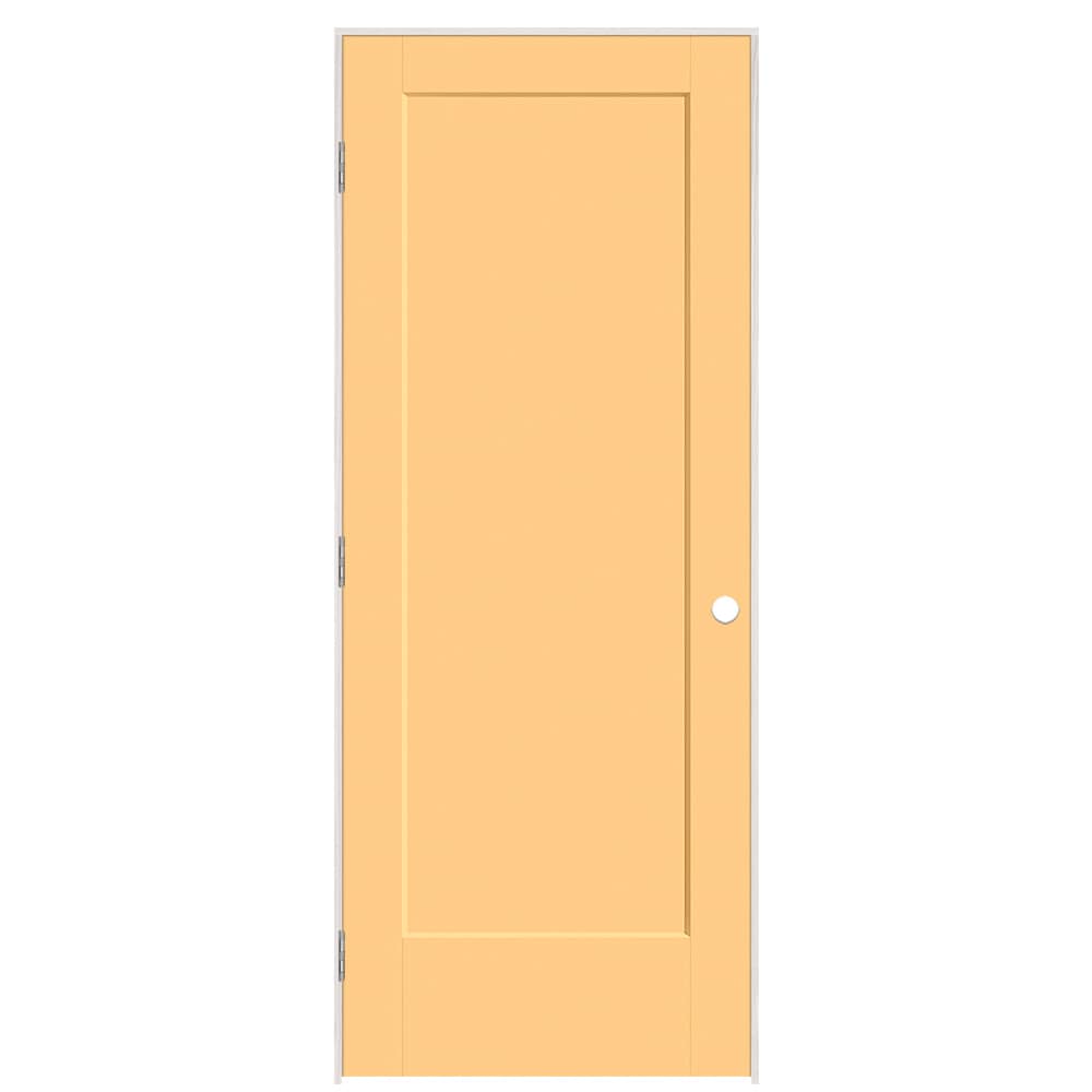 Masonite 895899 32-in x 80-in Marigold Solid core 1-panel Right hand Smooth Prefinished Molded composite Flat Jamb Single Prehung Interior Door