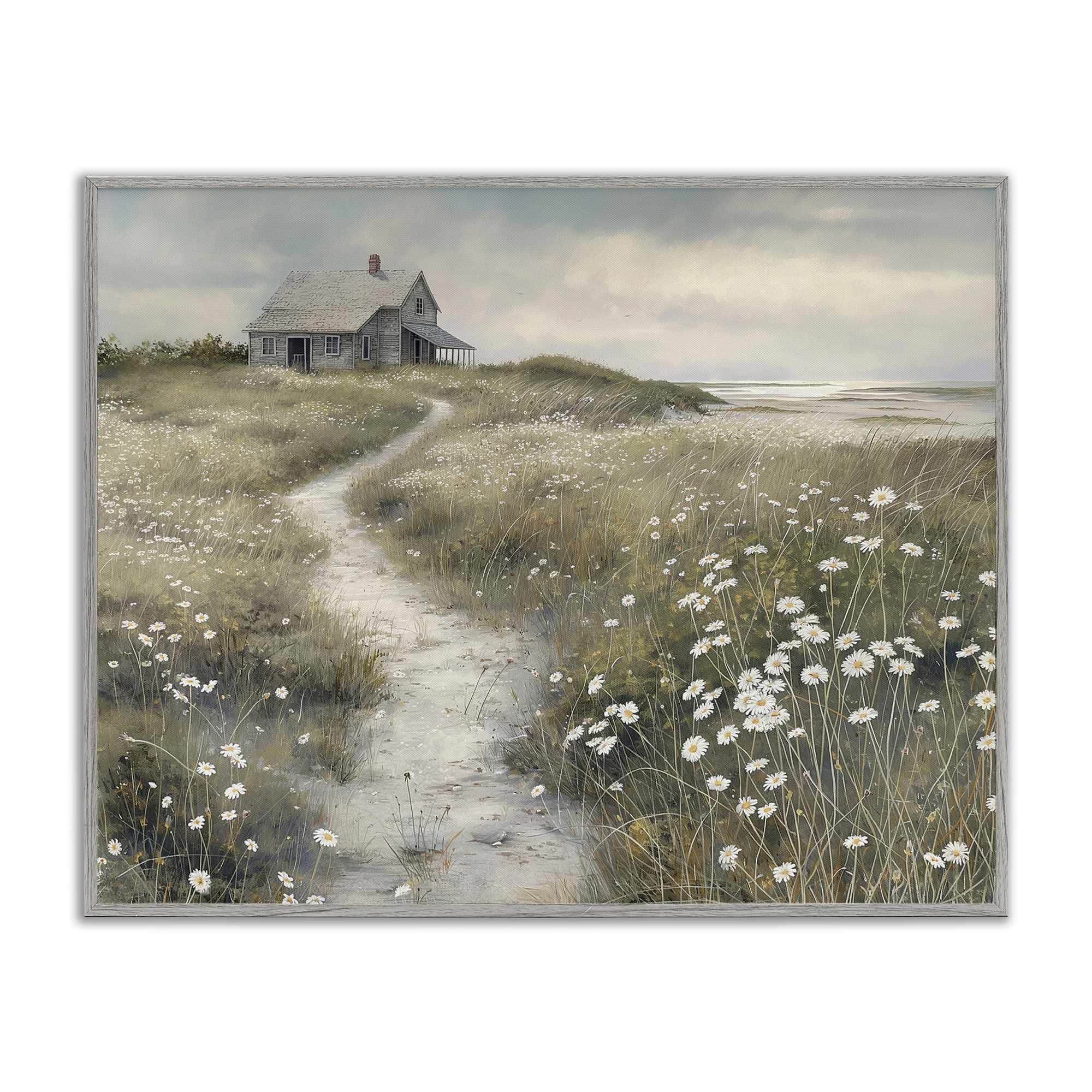 Stupell Industries BT-340-GFF-11X14 Path To Coastal Cottage Gray Framed Giclee Art By Imagine It Images 14 x 11