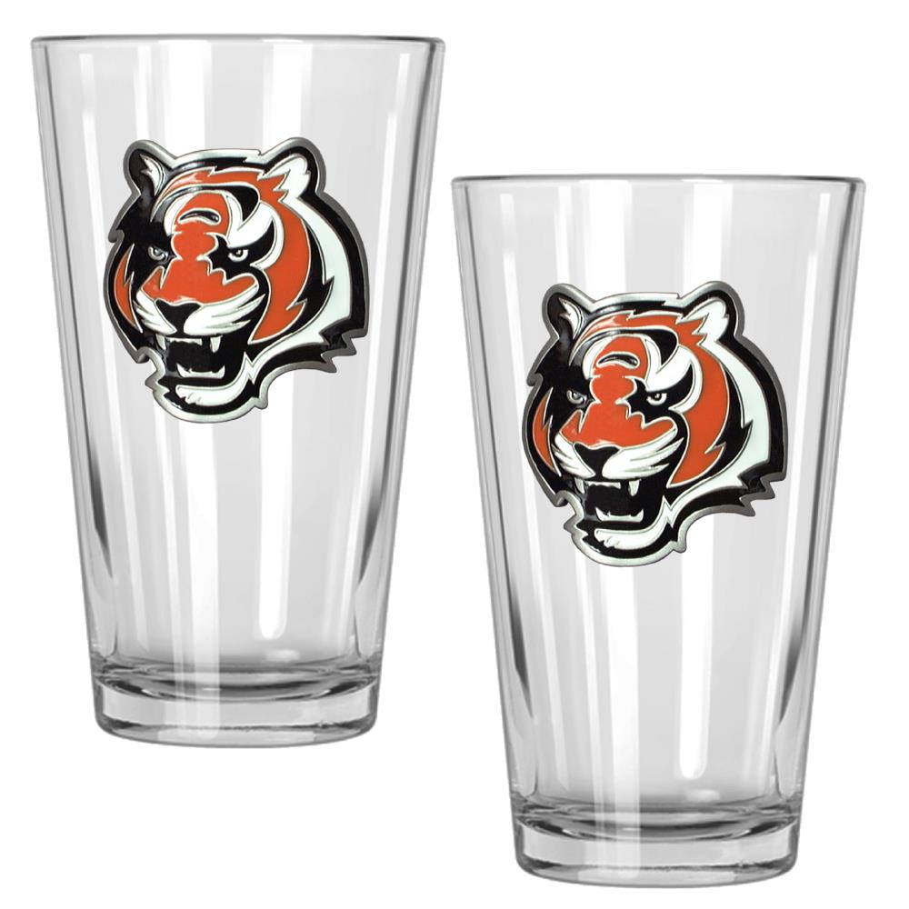 GREAT AMERICAN Cincinnati Bengals 15-fl oz Glass Multi Colored-Pint Set of:  2 at