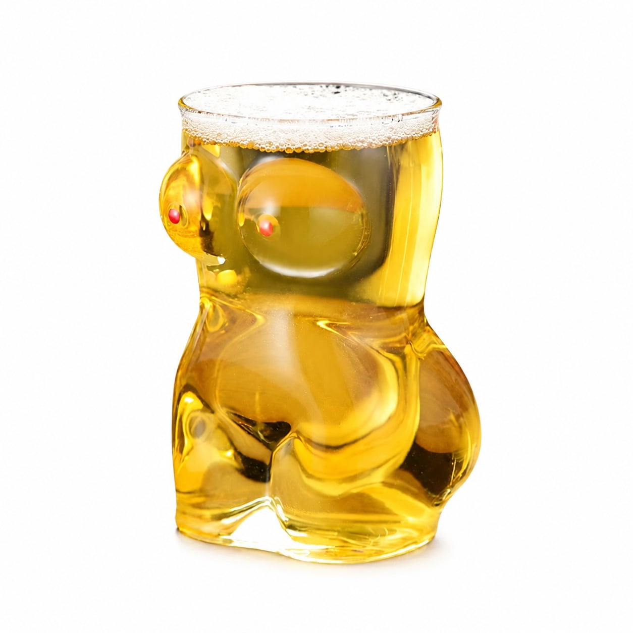 Aoibox  23 oz Feminine Curved Glass Beer Mug for Women Clear Barware Dishwasher Safe Bachelorette Parties