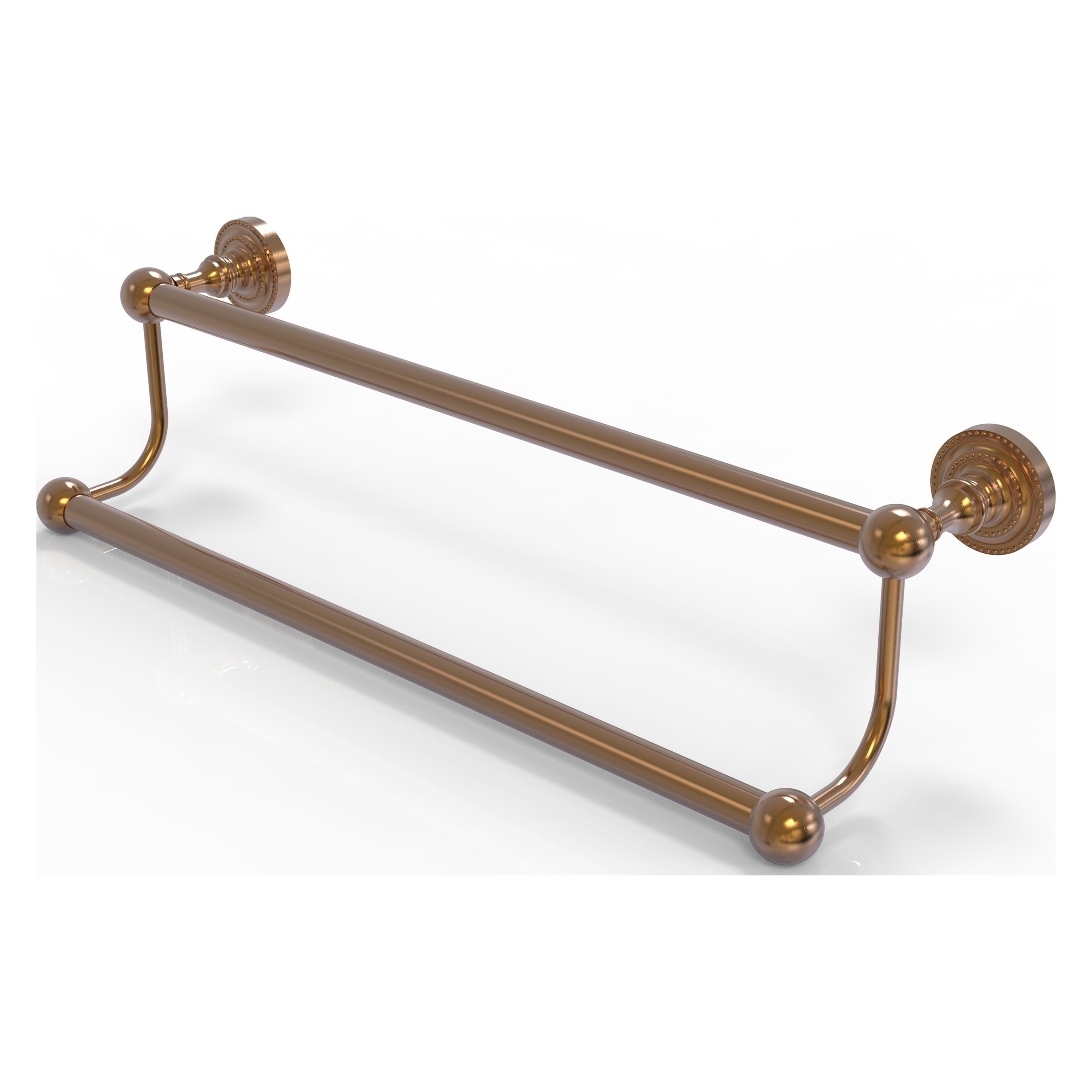 Allied Brass DT-72/18-BBR Dottingham 18-in double Brushed Bronze Wall mount Double Towel Bar
