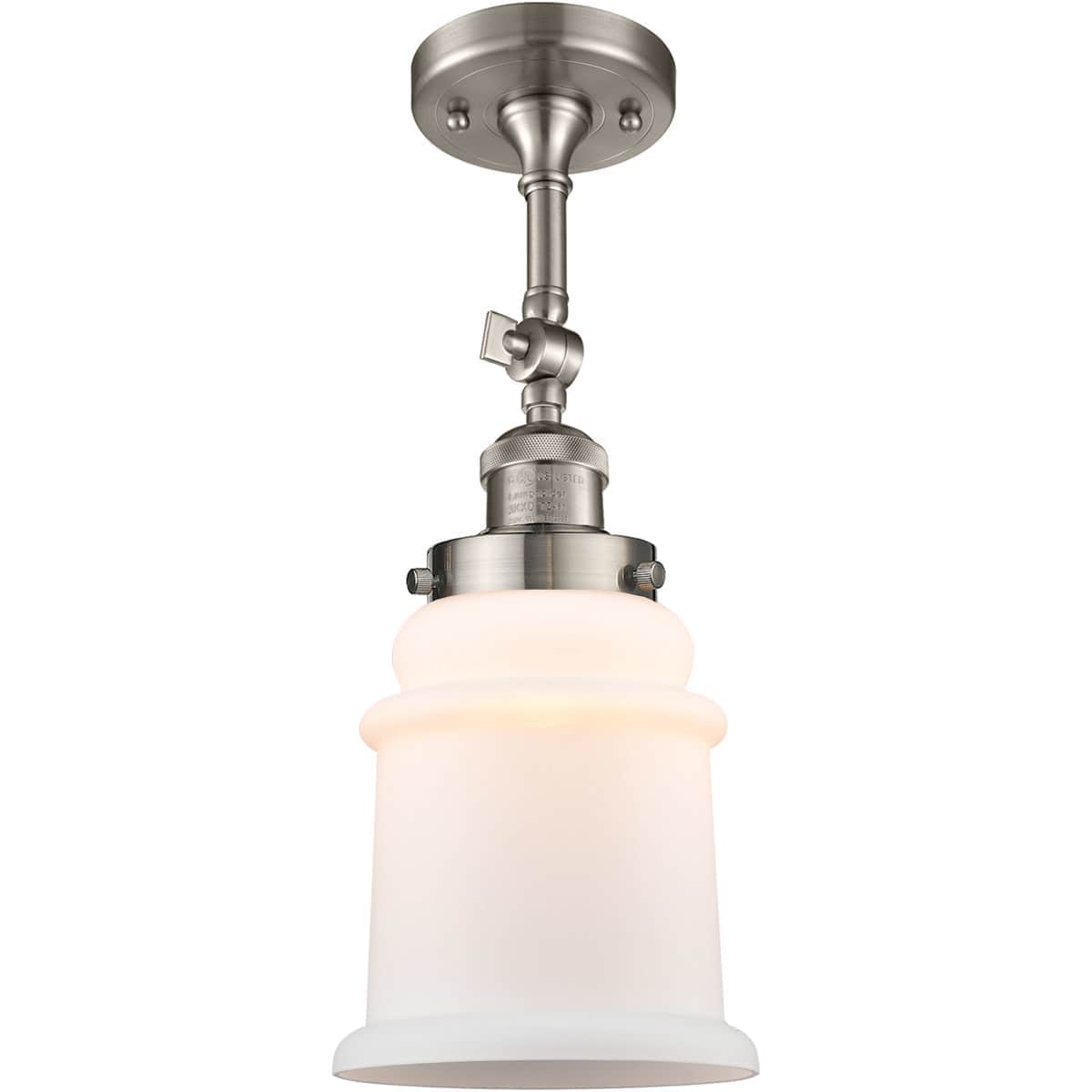 Innovations Lighting 1743070 201F-SN-G181 Franklin Restoration Canton Semi-Flush Mount