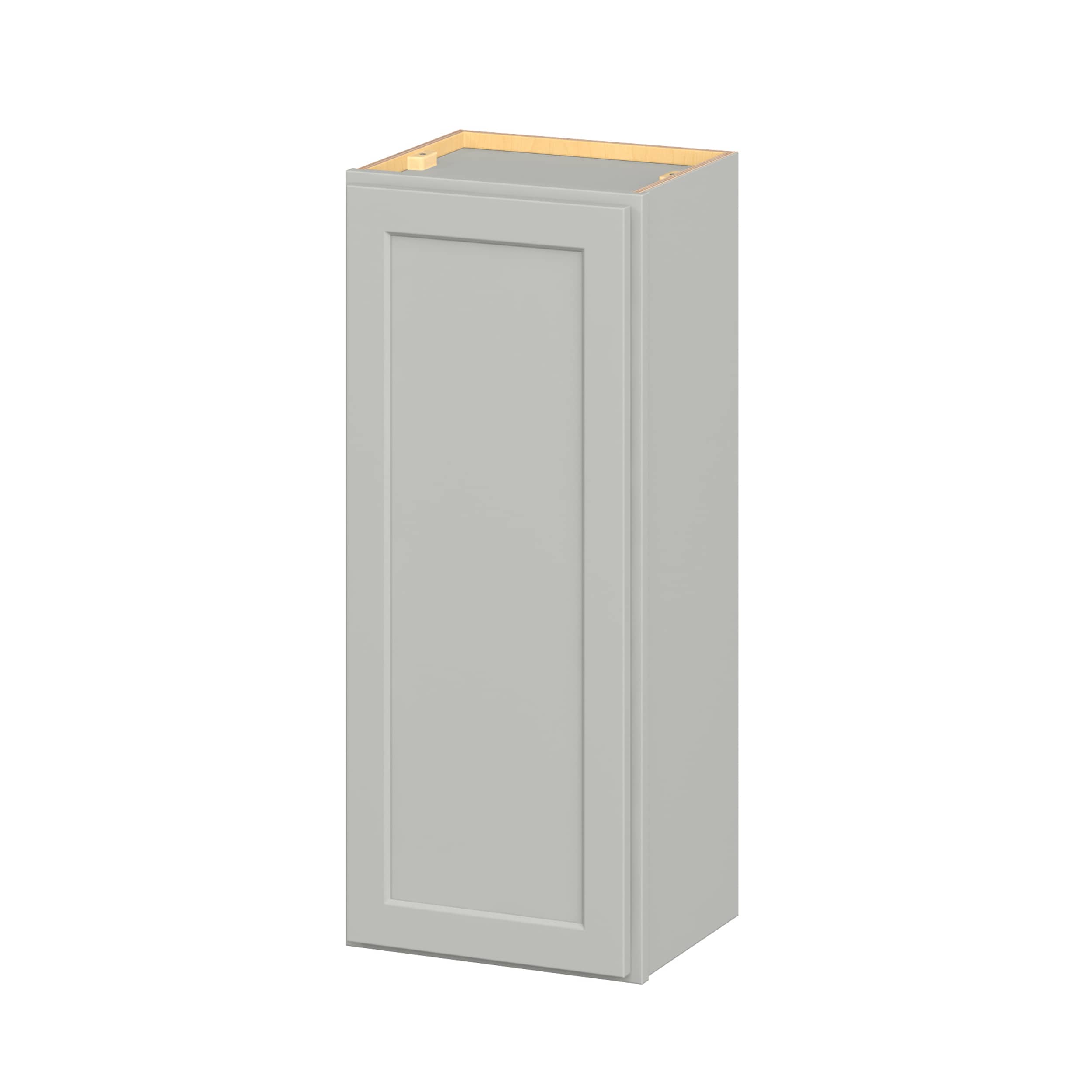 Hugo&Borg W1536(L/R)-JA PRO Jasper 15-in W x 36-in H x 12-in D Whisper Gray Wall Ready to assemble Plywood Cabinet (Flat Panel Shaker)
