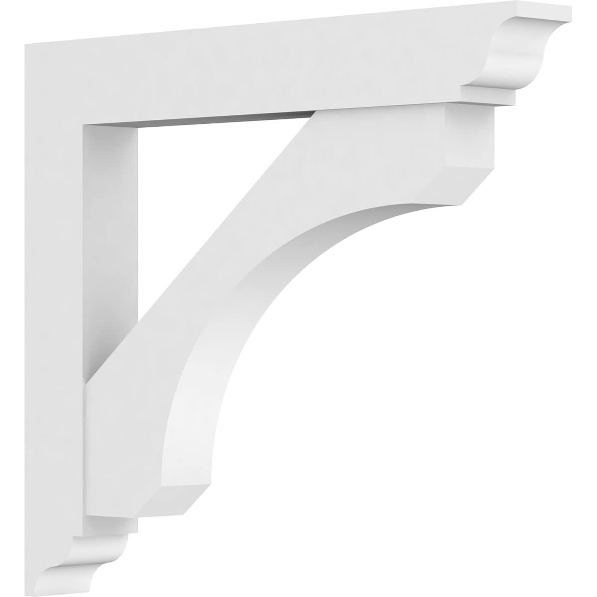 Ekena Millwork BKTP05X36X36LEC01 Standard Legacy 5-in x 36-in x 36-in White PVC Standard bracket