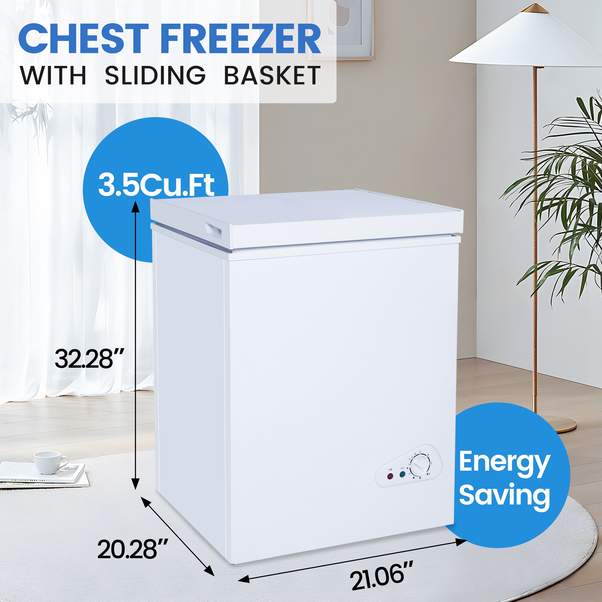 Jeremy Cass 3.5-cu ft Manual Defrost Chest Freezer (White) ENERGY
