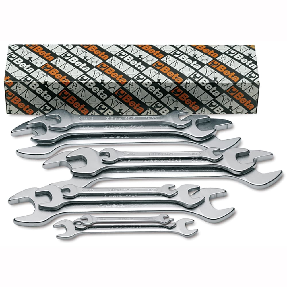 Beta 000550298 12 -Piece Set 6-point Standard (SAE) Standard Open end Wrench (no case)