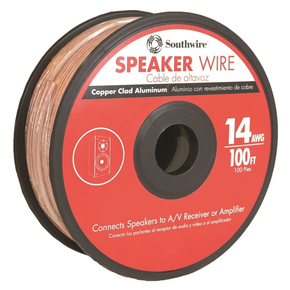 500ft Outdoor UV Protection Rated Professional Speaker Audio Cable 14AWG Direct Burial 14/2 Bulk Spool (500FT, 14/2)