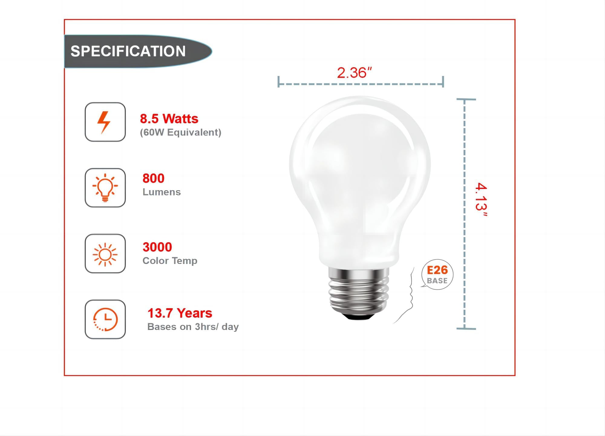 Utilitech 5A19DG8.5WOP30K4PB Led-Lights - View #4