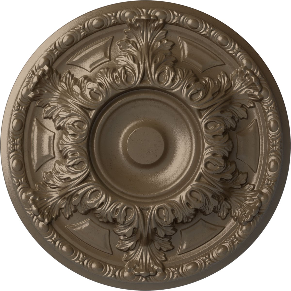 Ekena Millwork CM19GAWSS Granada 19-in W x 19-in L Painted Warm Silver Polyurethane Whole Ceiling Medallion