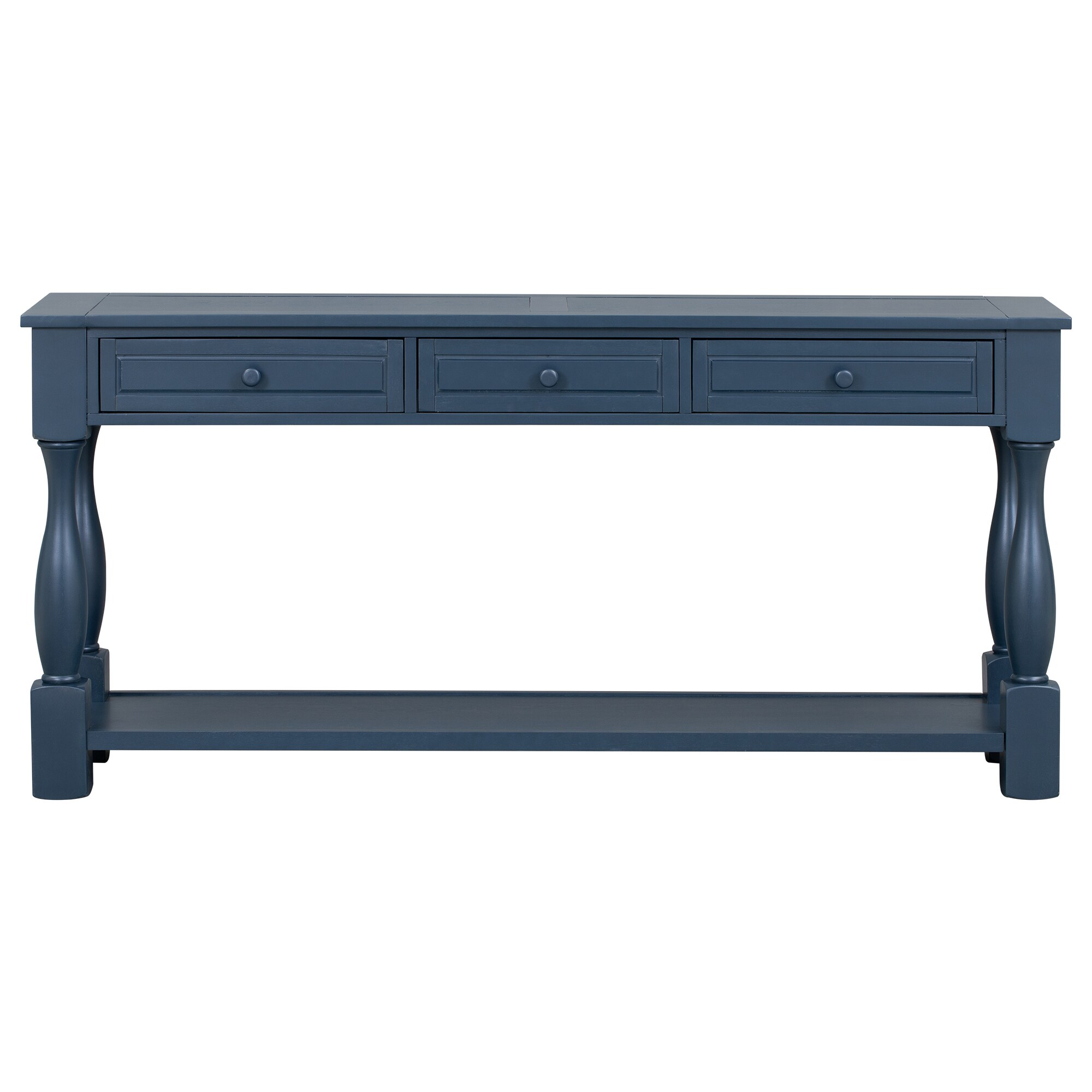 AHIOU HOME Contemporary Blue Console Table with 3 Drawers - Extra-Long ...