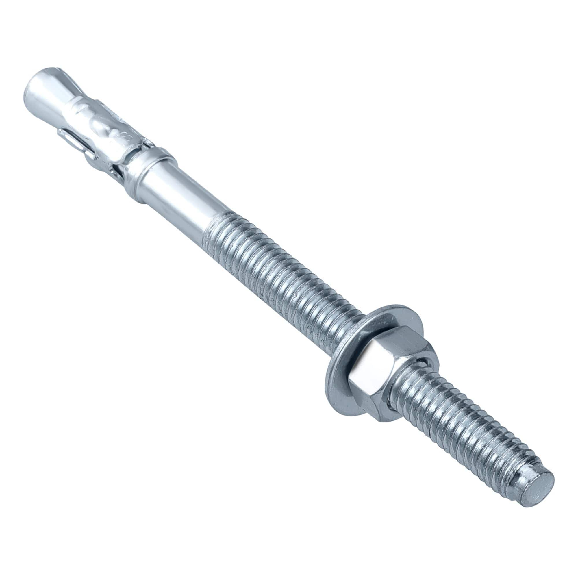 Aoibox  Heavy Duty Zinc Plated Wedge Anchor Bolts 3 8 Inch x 7 Inch 25 Piece Set for Concrete