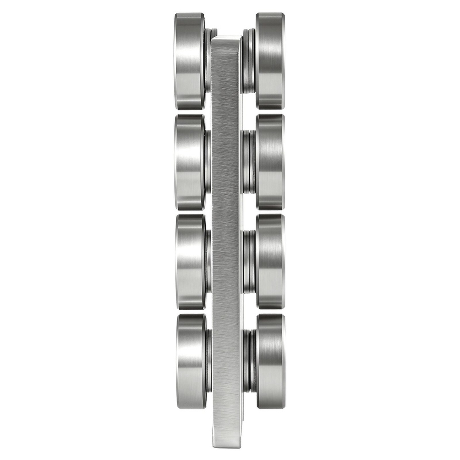 GIVIMO 8 Wheel Strut Channel Trolley Rollers 4 Pack 3000-lb Rated Dual Sealed Bearing Trolleys for 1-5/8-in Strut Channel Galvanized Steel for Warehouse and Garage Use