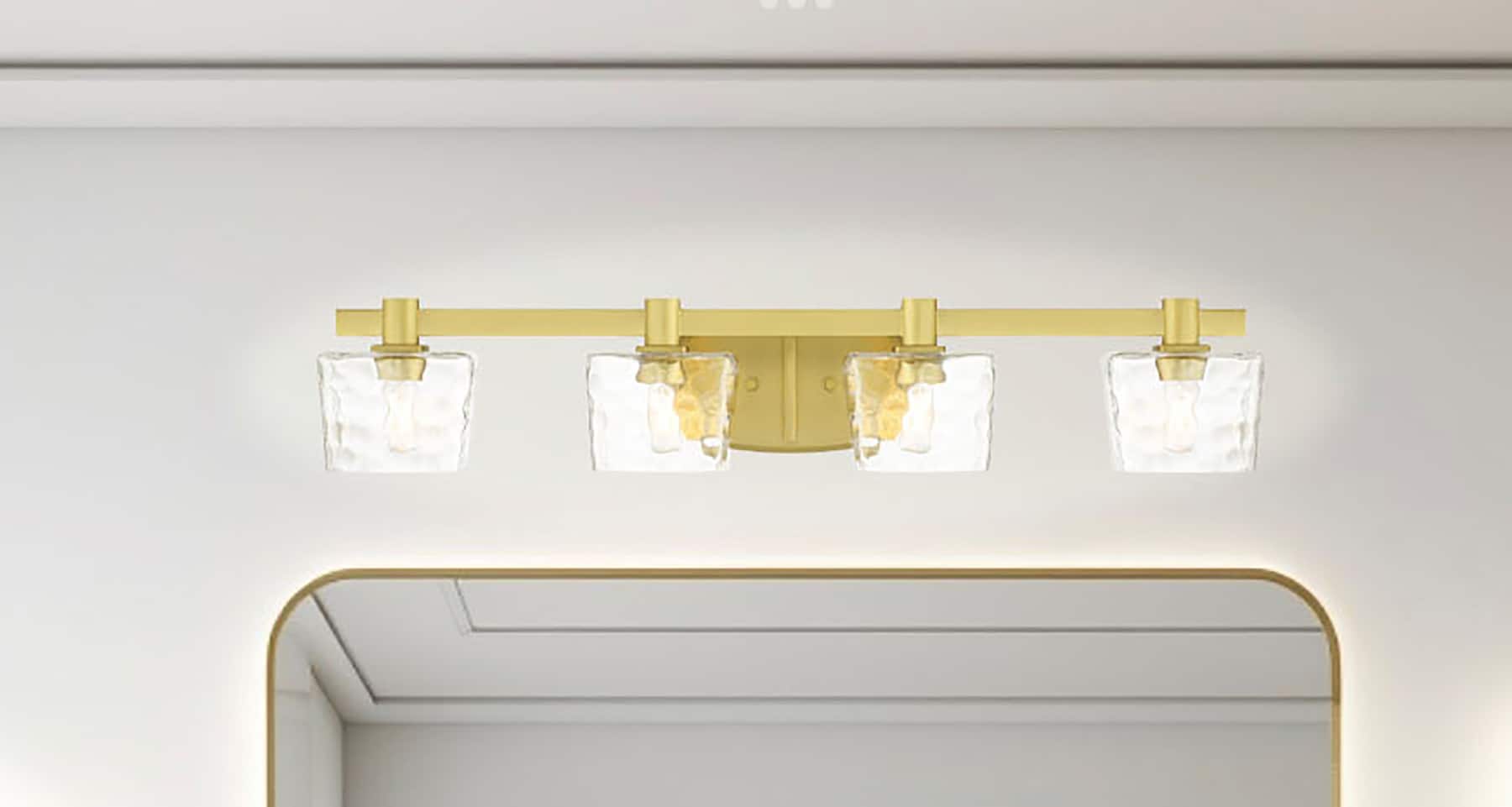 Minka Lavery 2234-695 Drysdale 32.5-in 4 -Light Polished Brass Modern/contemporary Vanity light bar