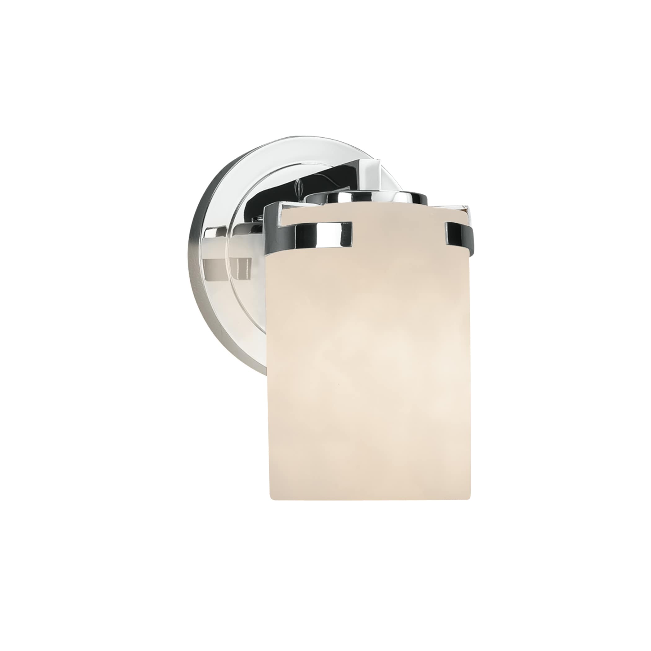 Justice Design Group CLD-8451-10-CROM Clouds 5-in W 1-Light Polished Chrome Transitional Wall Sconce