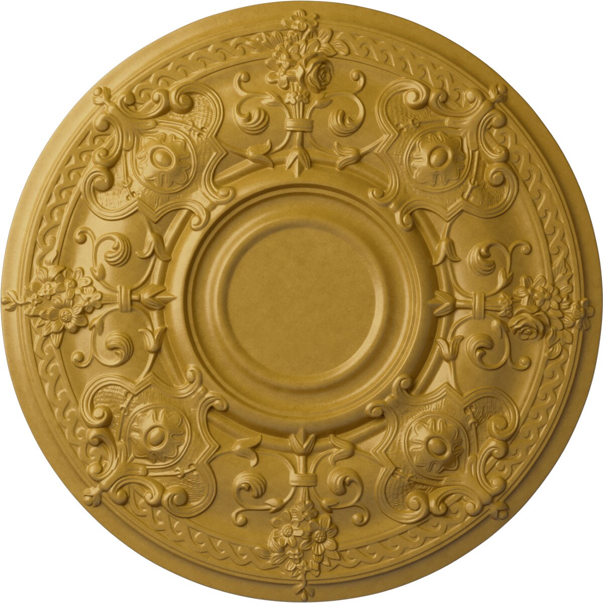 Ekena Millwork CM28OSIGS Oslo 28.125-in W x 28.125-in L Iridescent Gold Polyurethane Ceiling Medallion