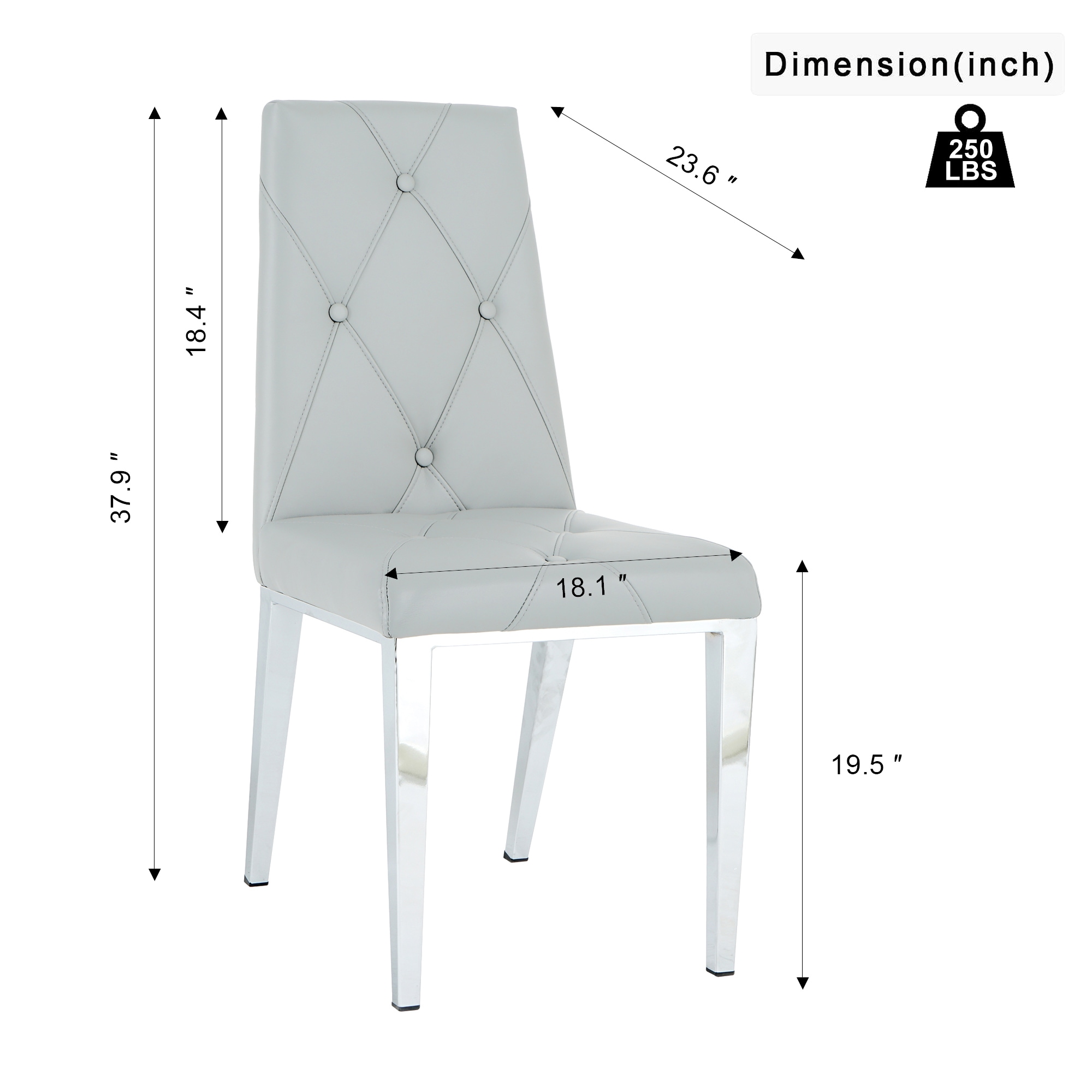 SINOFURN SYA290020LG Dining-Chairs - View #4