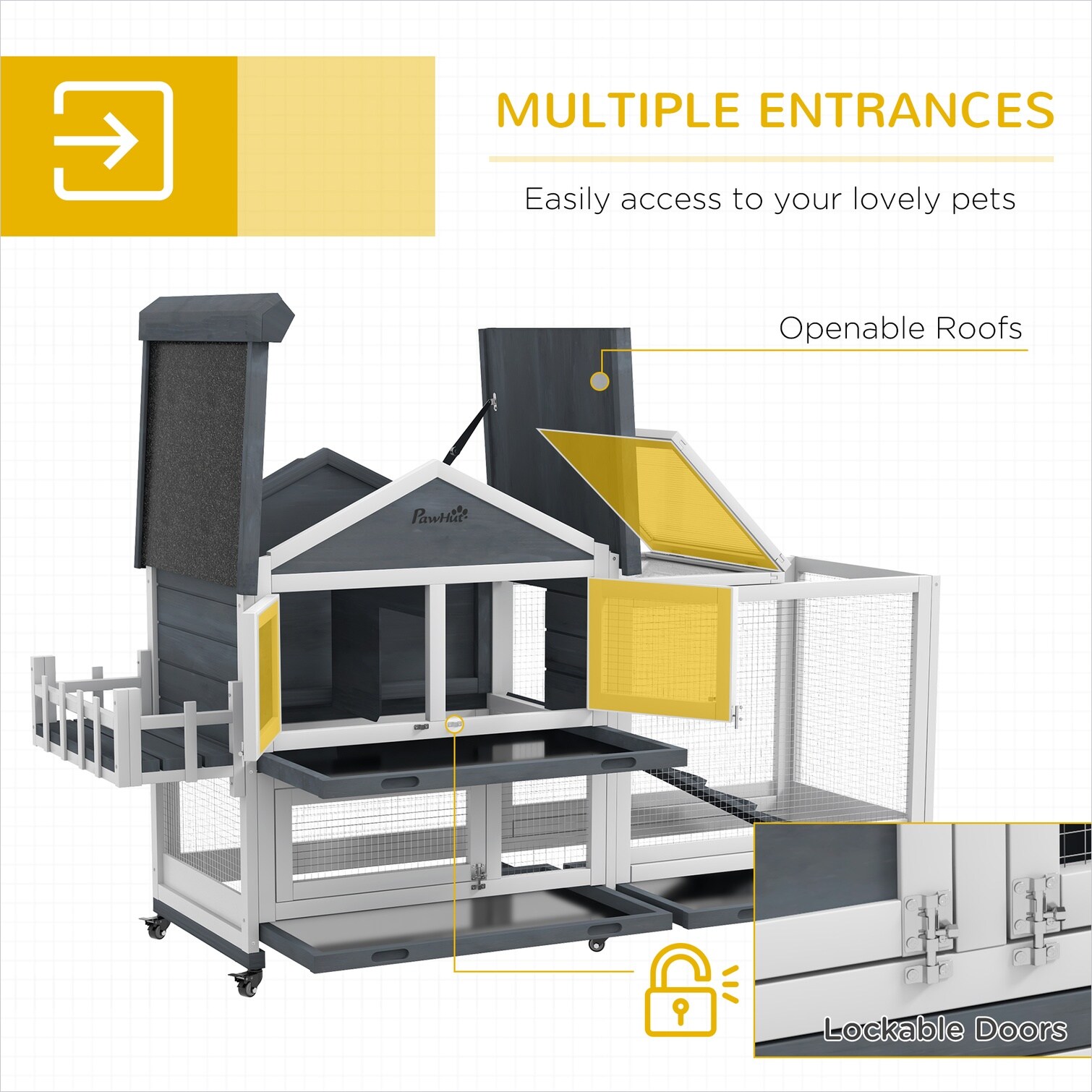 Naturefalls HR5QETGJPAJ8 Chicken-Coops-Rabbit-Hutches - View #3