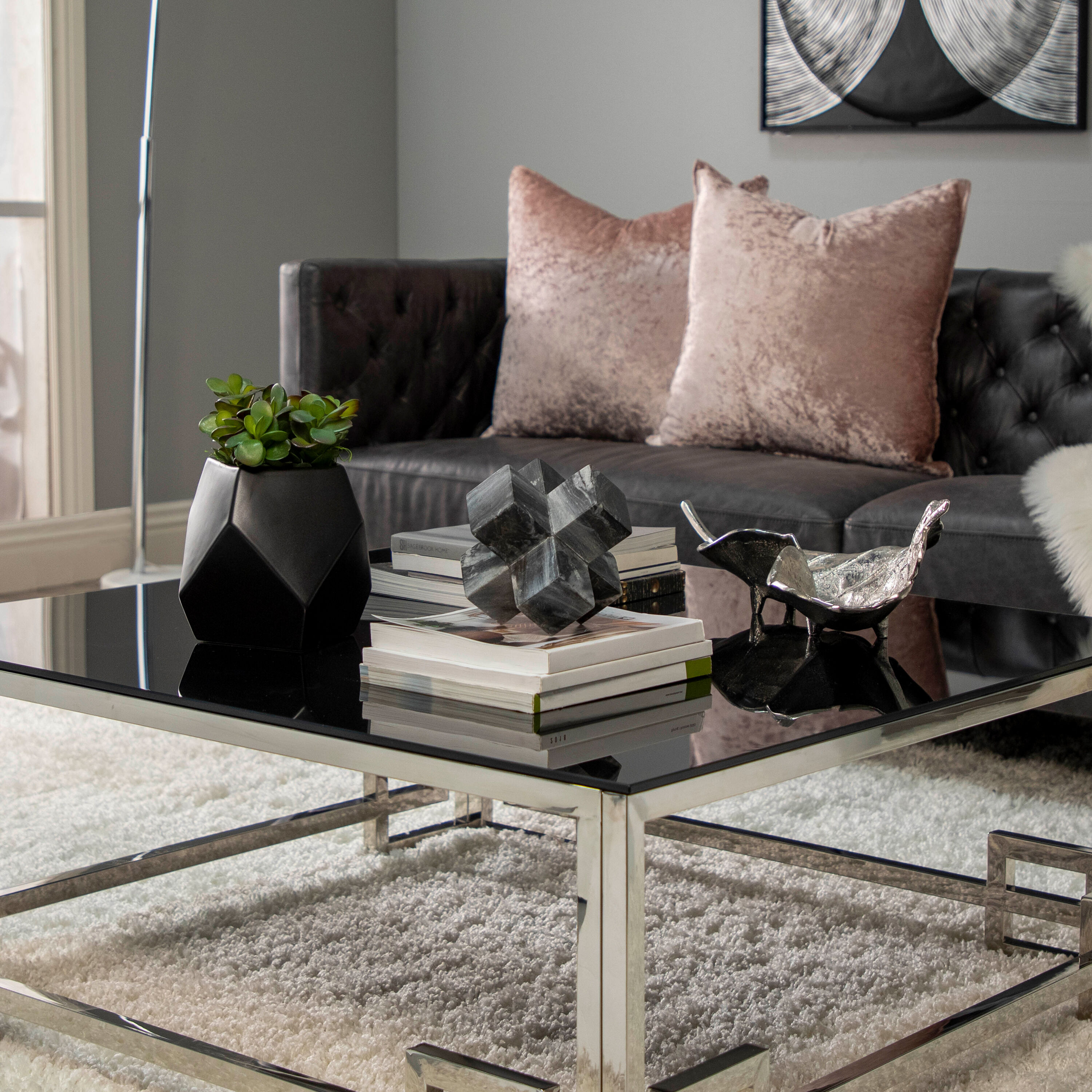 Sagebrook Home 15225-02 Gray Marble Modern Sculpture