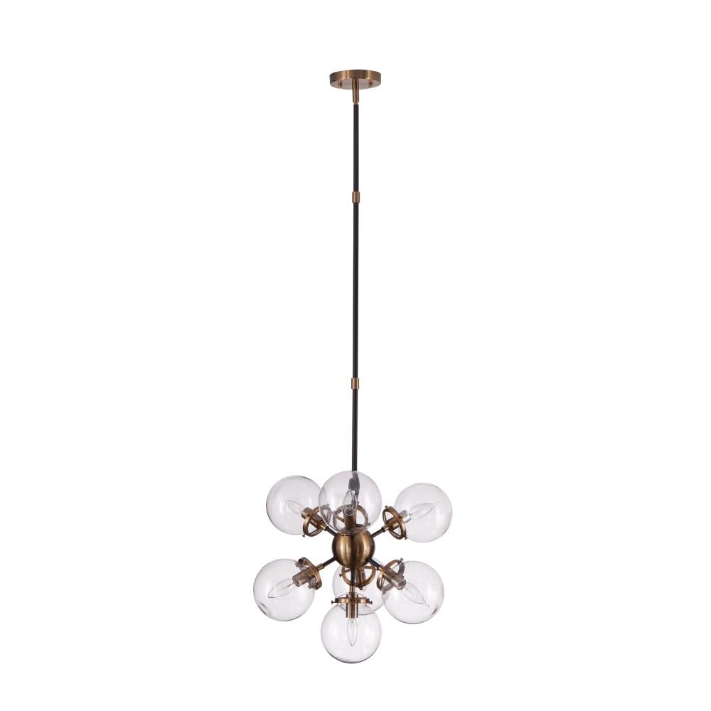 Boltonly Gold & Glass 7-Globe Contemporary Pendant Lamp