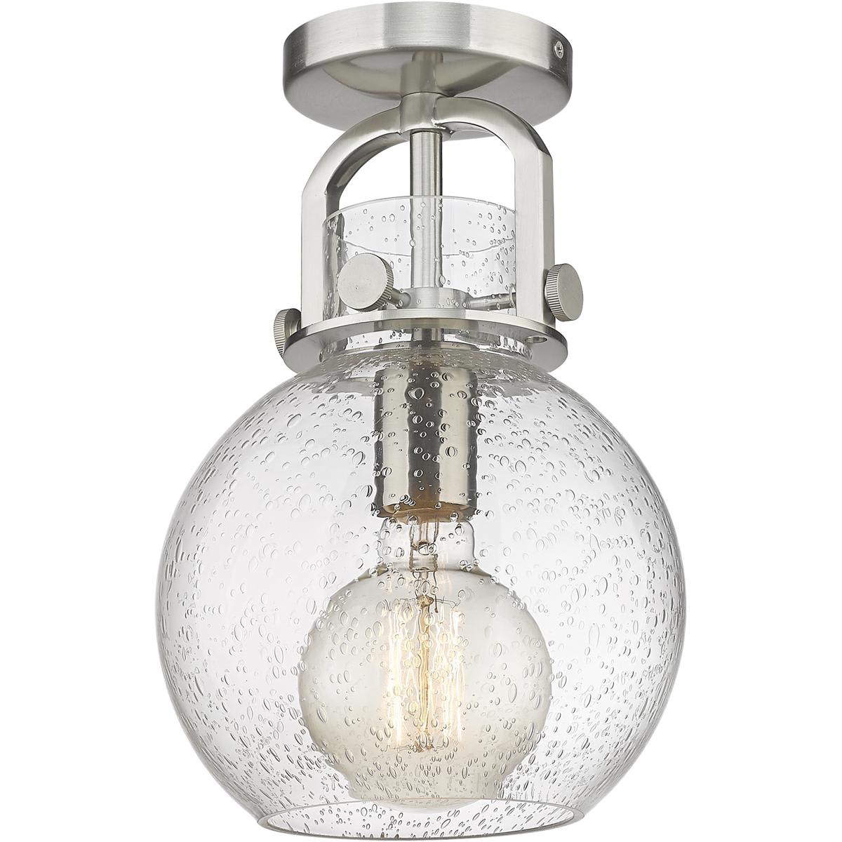 Innovations Lighting 2544747 410-1F-SN-G410-8SDY Newton Sphere Flush Mount Satin Nickel