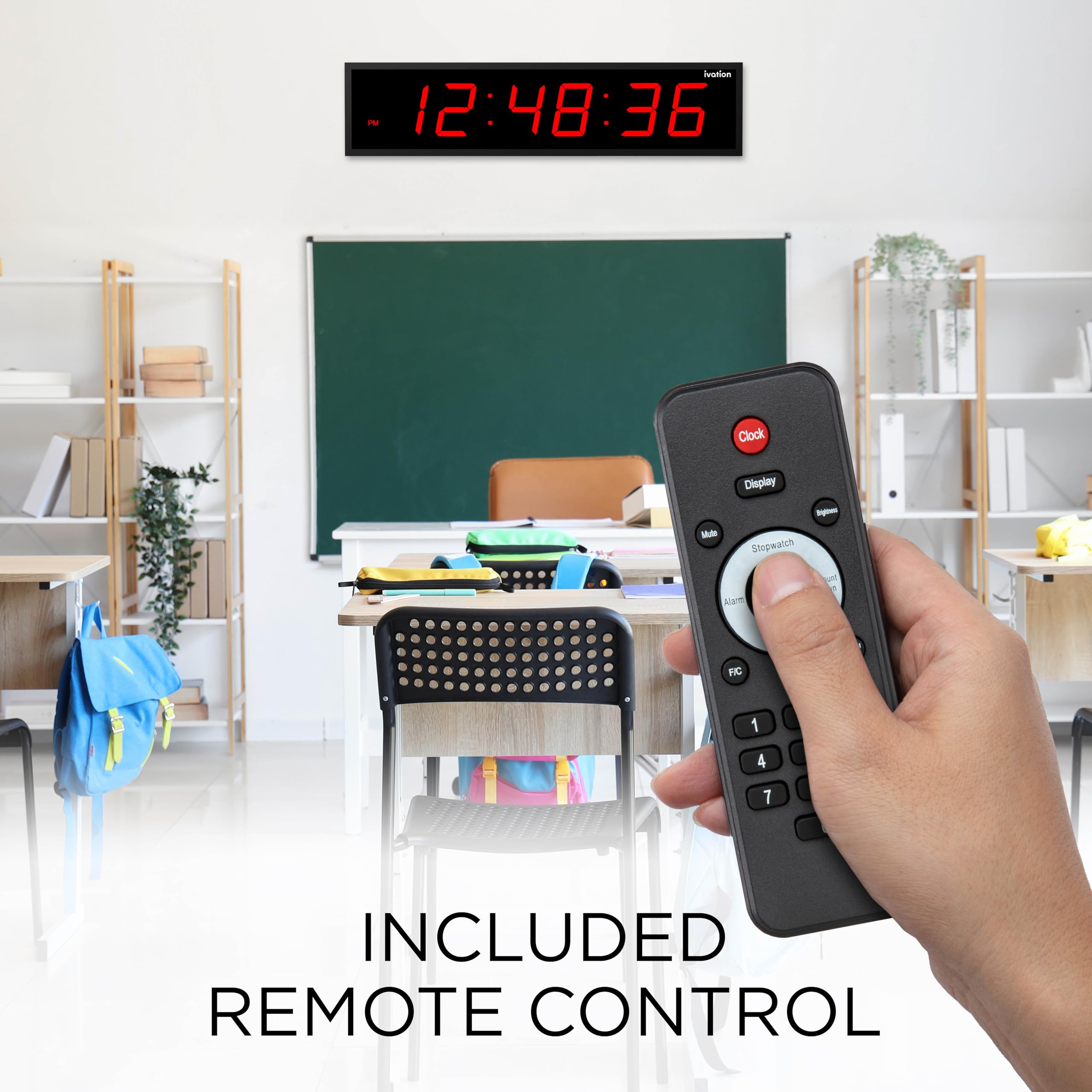 Ivation JID0148TRED Indoor-Outdoor-Clocks - View #7
