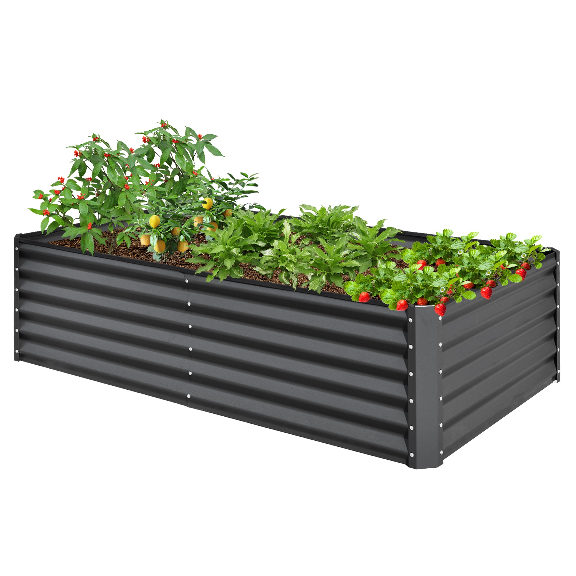 ZAKLOOP WU1859P197984 Garden Black Steel Garden Seat