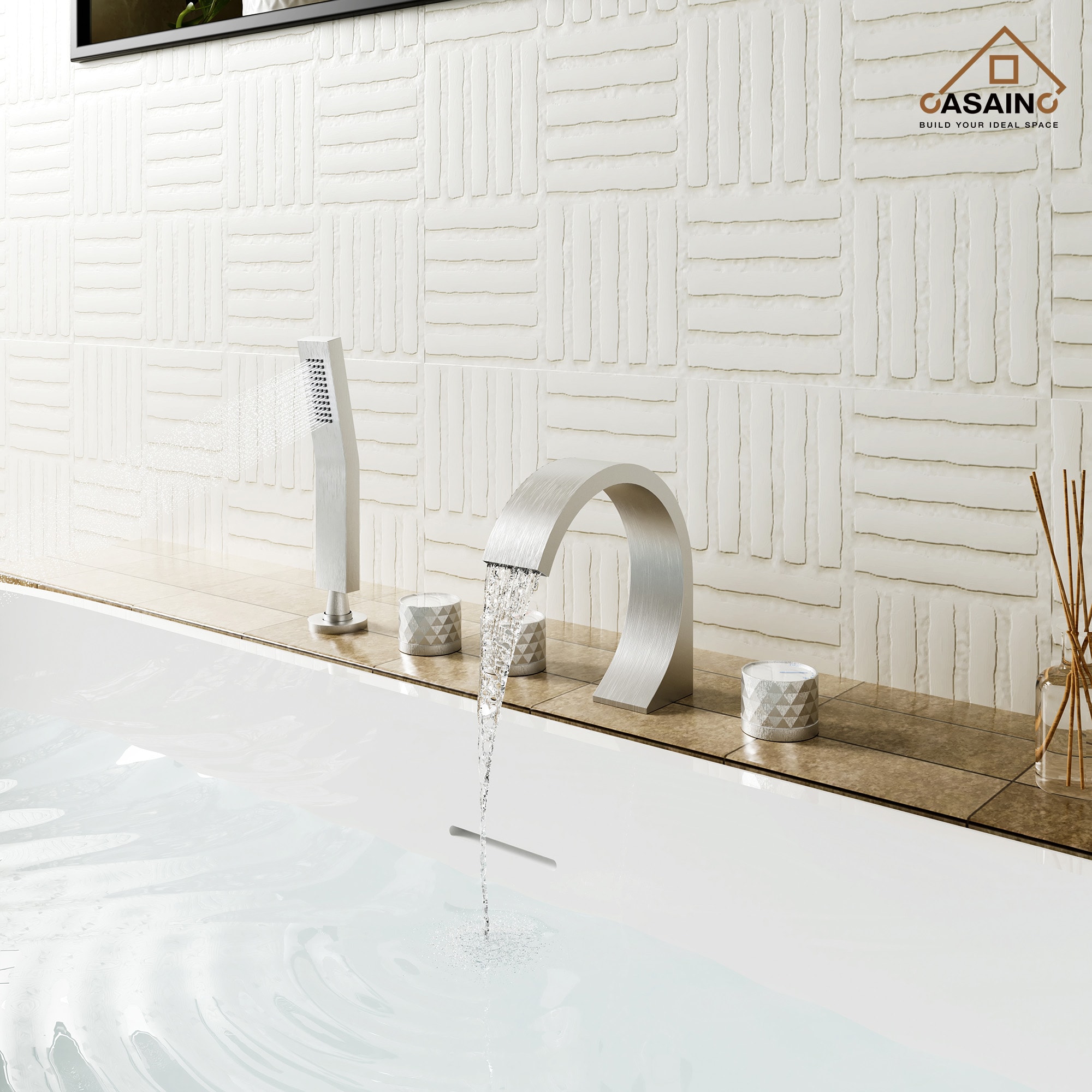 CASAINC TC14-CP Roman-Tub-Faucets - View #3