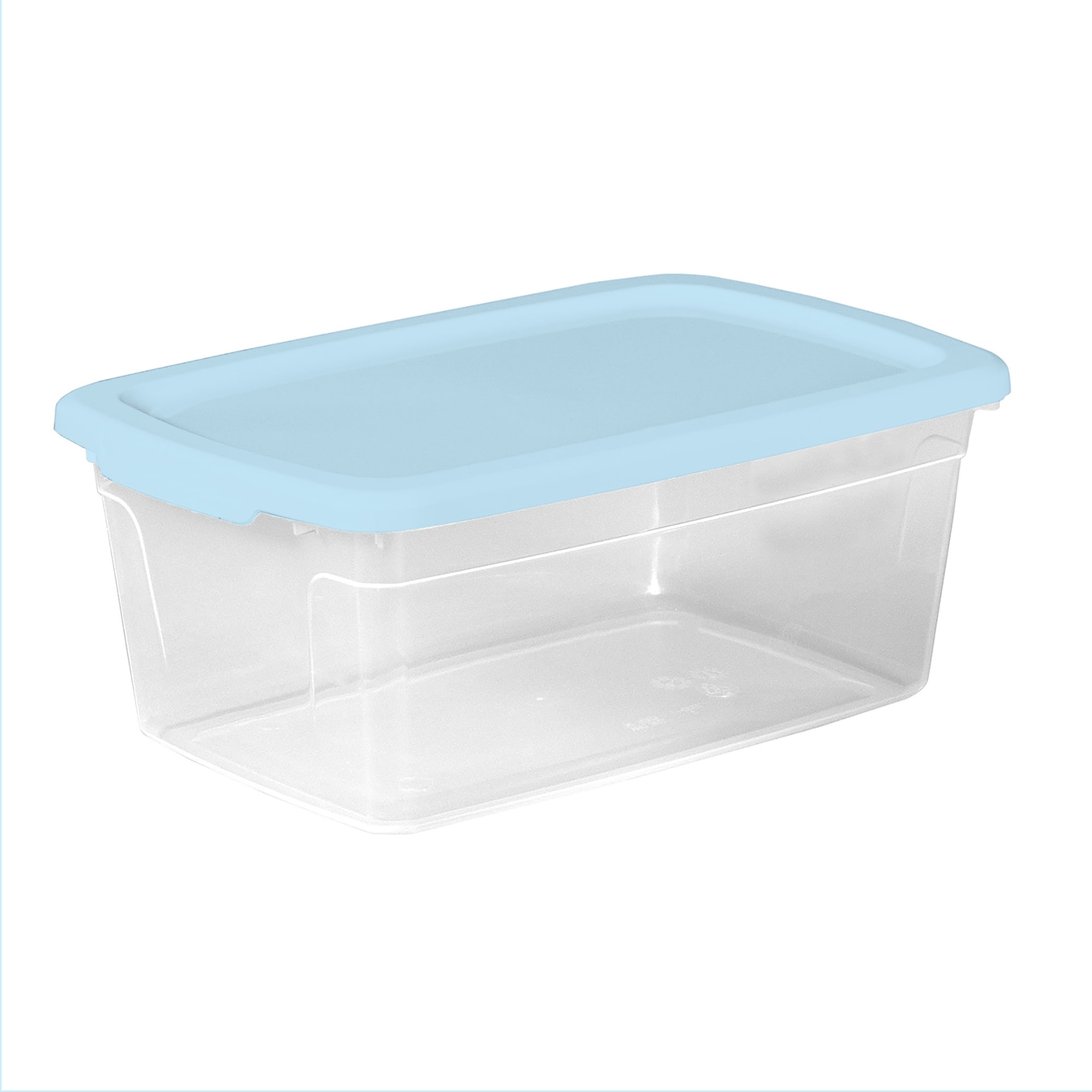 Project Source Small 1.5-Gallons (6-Quart) Clear Tote with Standard Snap  Lid in the Plastic Storage Containers department at