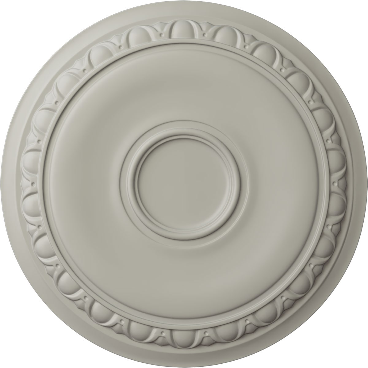 Ekena Millwork CM24CAPCF Caputo 24.25-in W x 24.25-in L Painted Pot Of Cream Polyurethane Whole Ceiling Medallion