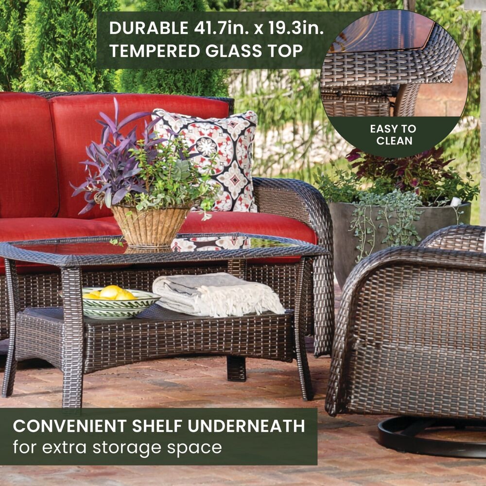 Hanover STRATH4PCSW-LS-RED Patio-Conversation-Sets - View #7