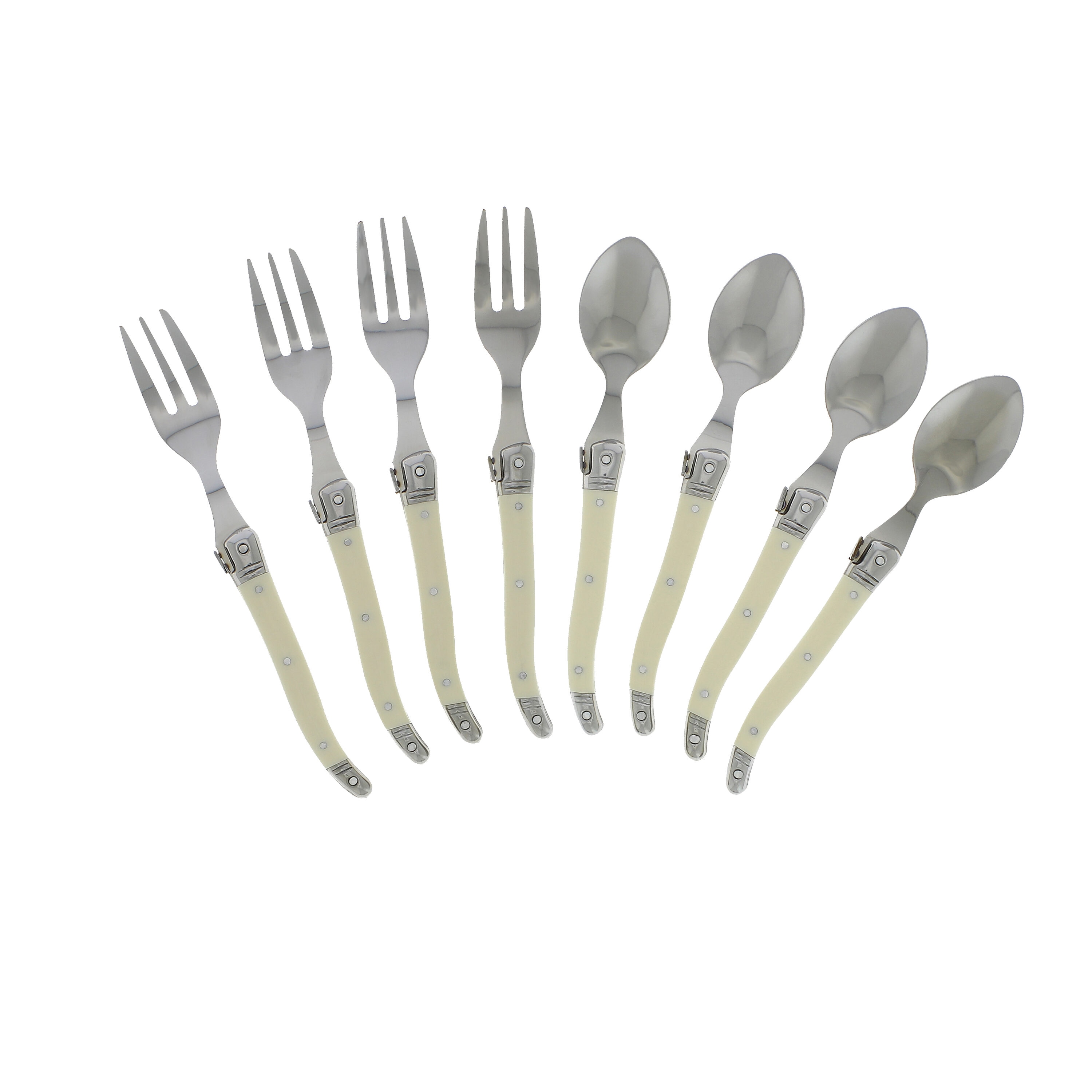 French Home Laguiole GRP262 8 -Pieces Matte Traditional Flatware