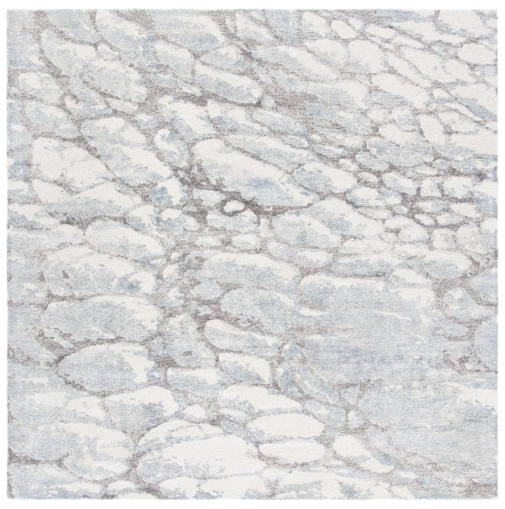 Safavieh RVT112F-6SQ Restoration Vintage Rinje 6 x 6 (ft) Tufted Synthetic Gray/Ivory Square Indoor Abstract Vintage Area rug