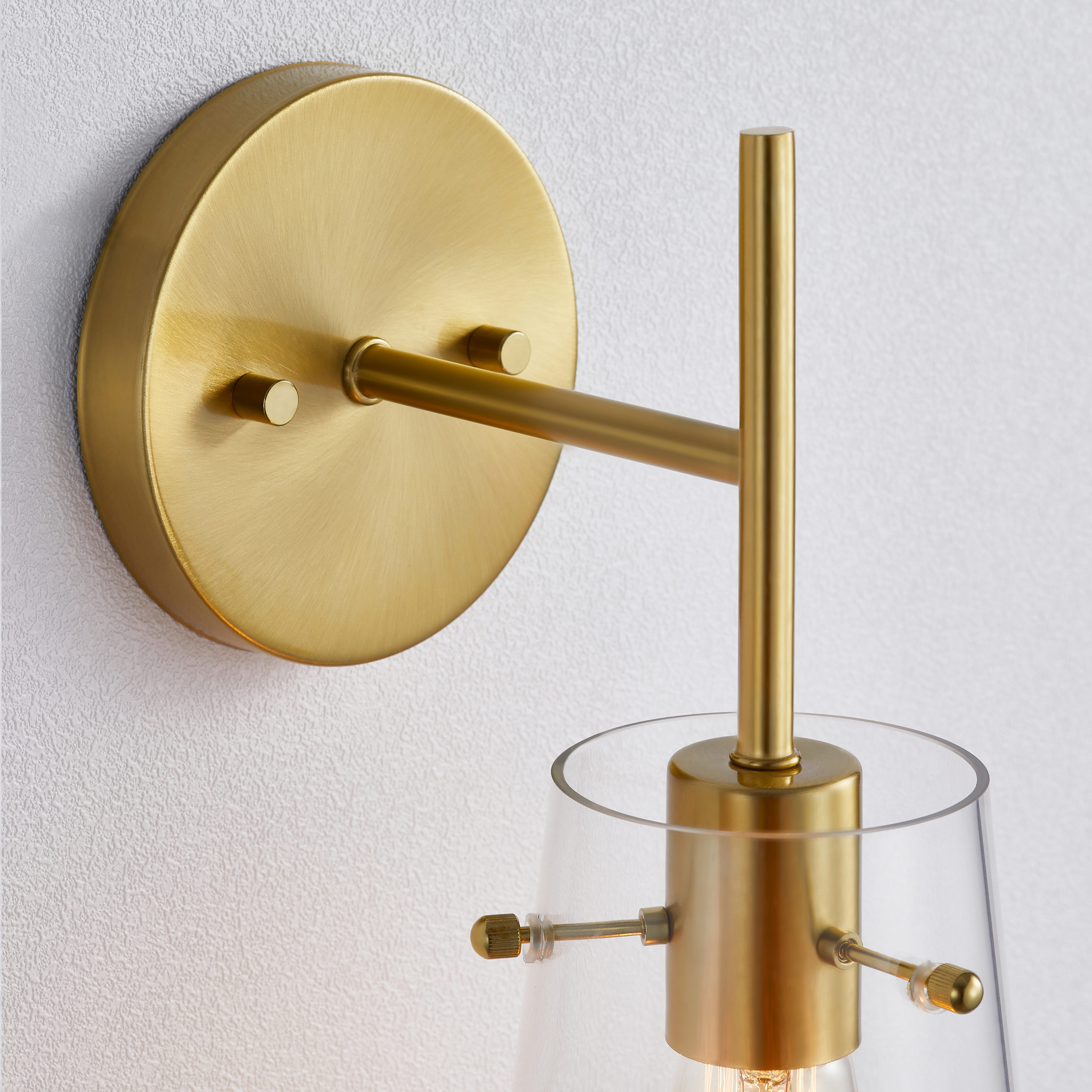 KAWOTI Rilly 5-in W 1-Light Antique Brass Modern/Contemporary Wall ...