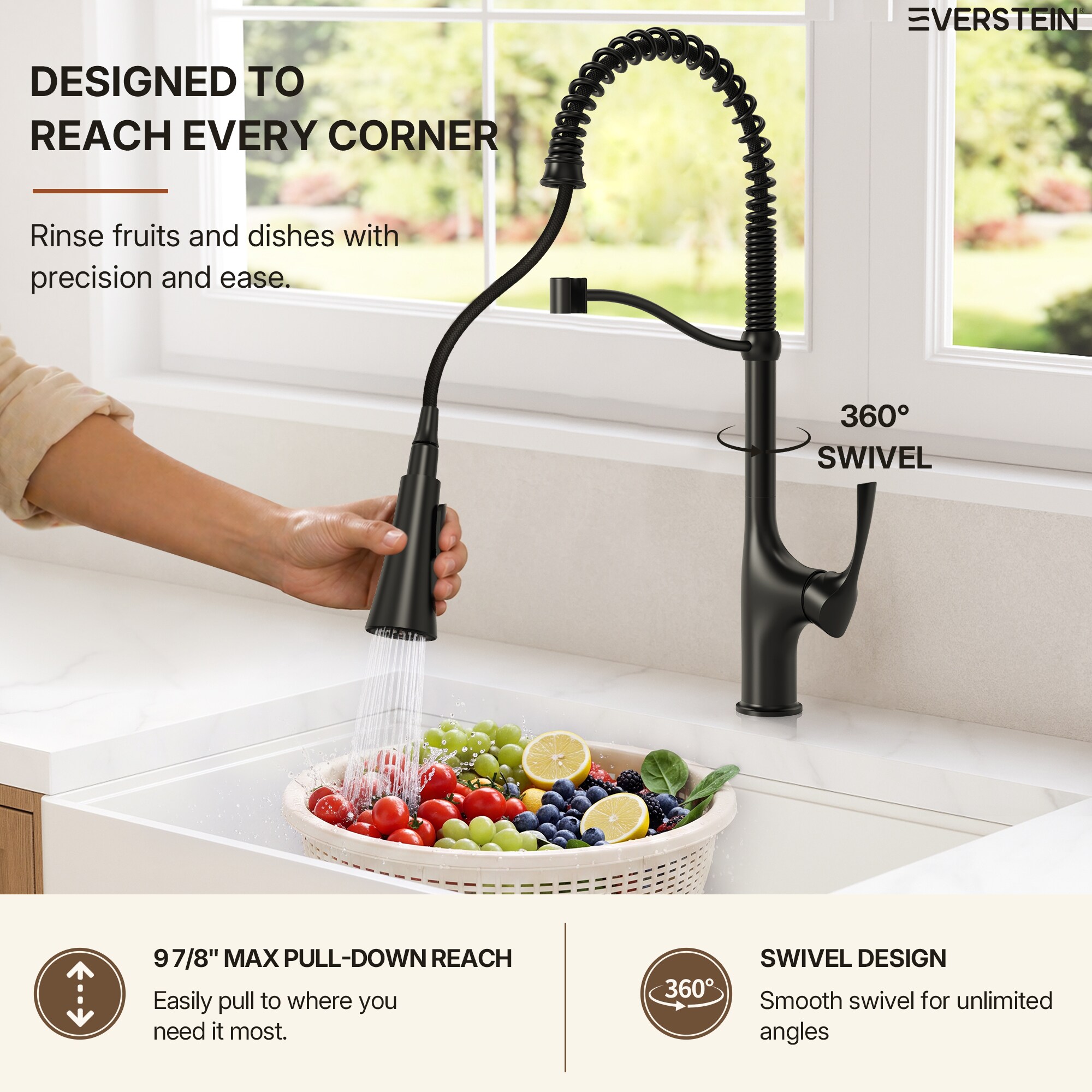 EVERSTEIN SFS-1343K-BK Kitchen-Faucets - View #8