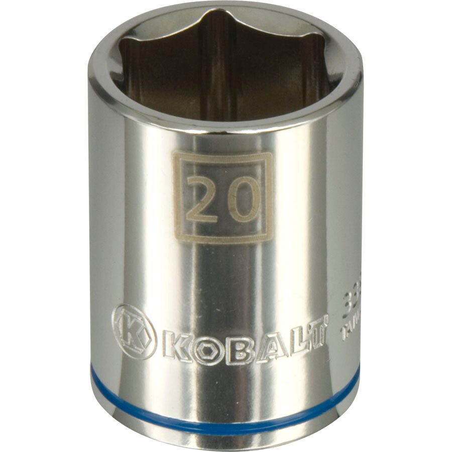 Kobalt 86426 Metric 1/2-in Drive 6-point 20-mm Shallow Socket
