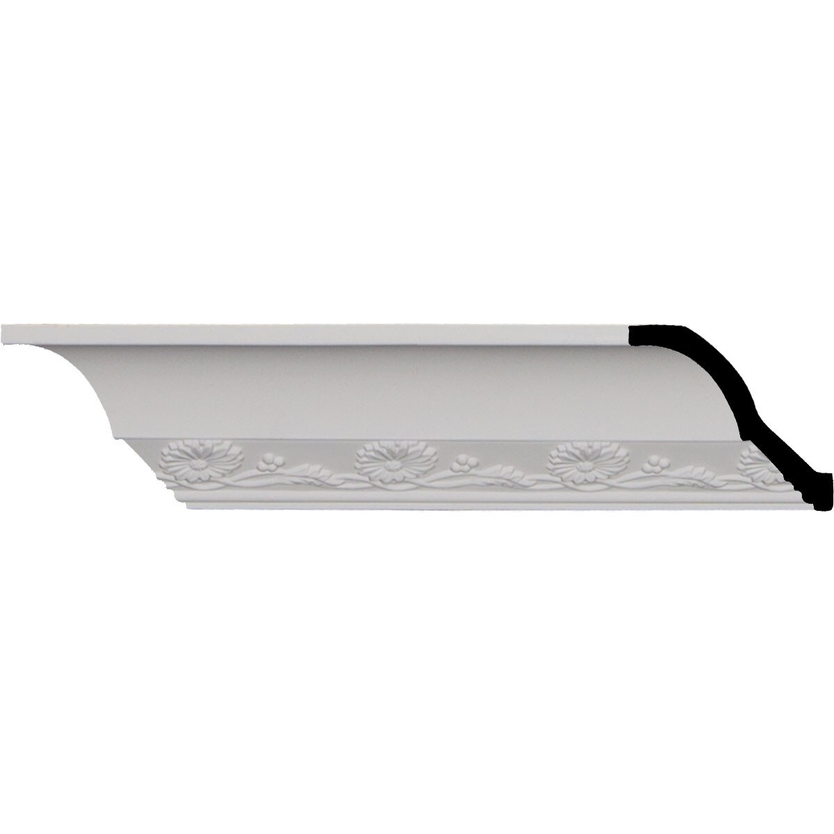 Ekena Millwork MLD02X03X03DY-CASE-8 Dylan Spring 2-5/8-in x 7-ft 10-1/2-in Primed Urethane MLD02X03X03DY-CASE-8 Crown Moulding 8 -Pack