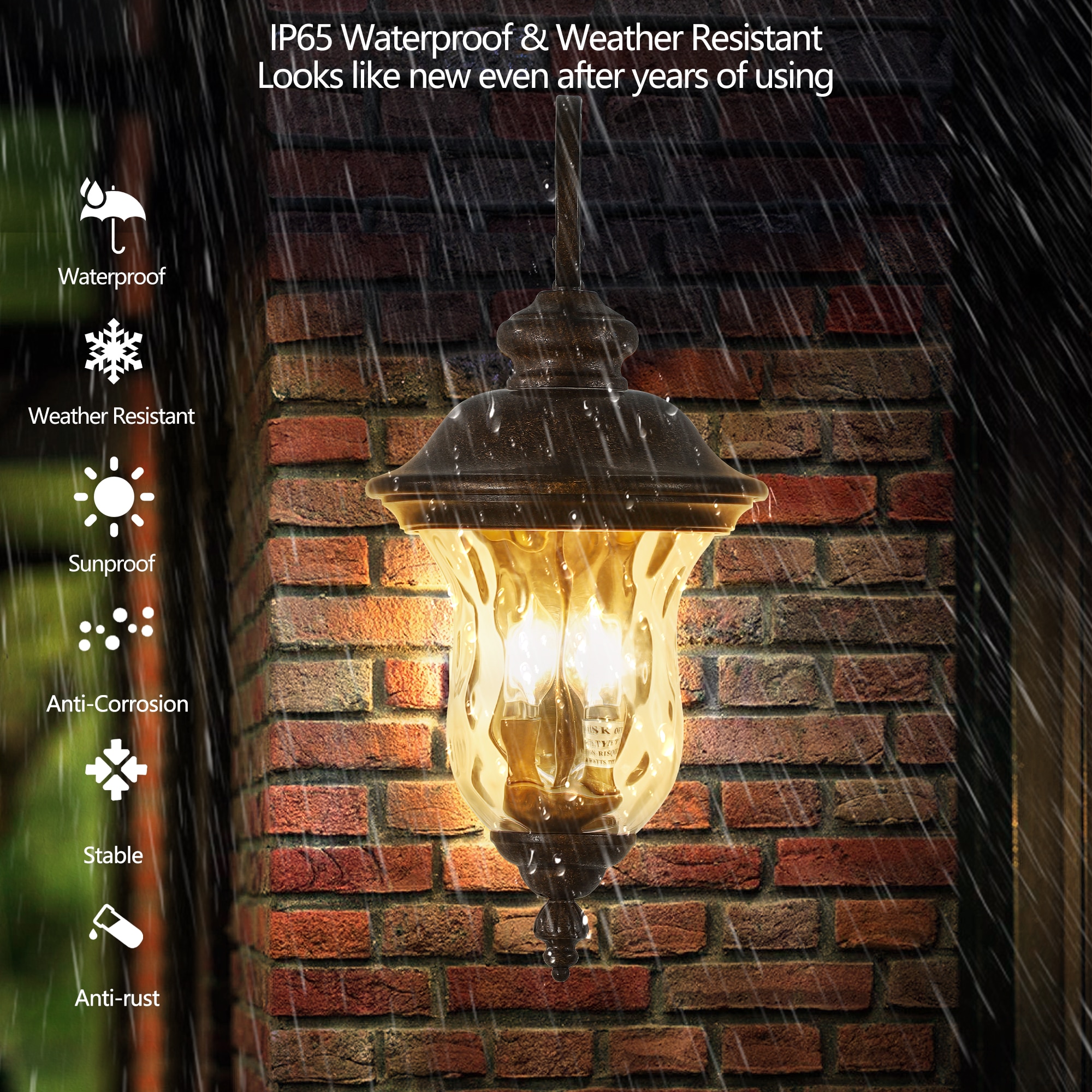 WELLFOR HXP-DT01BB Outdoor-Wall-Lighting - View #5