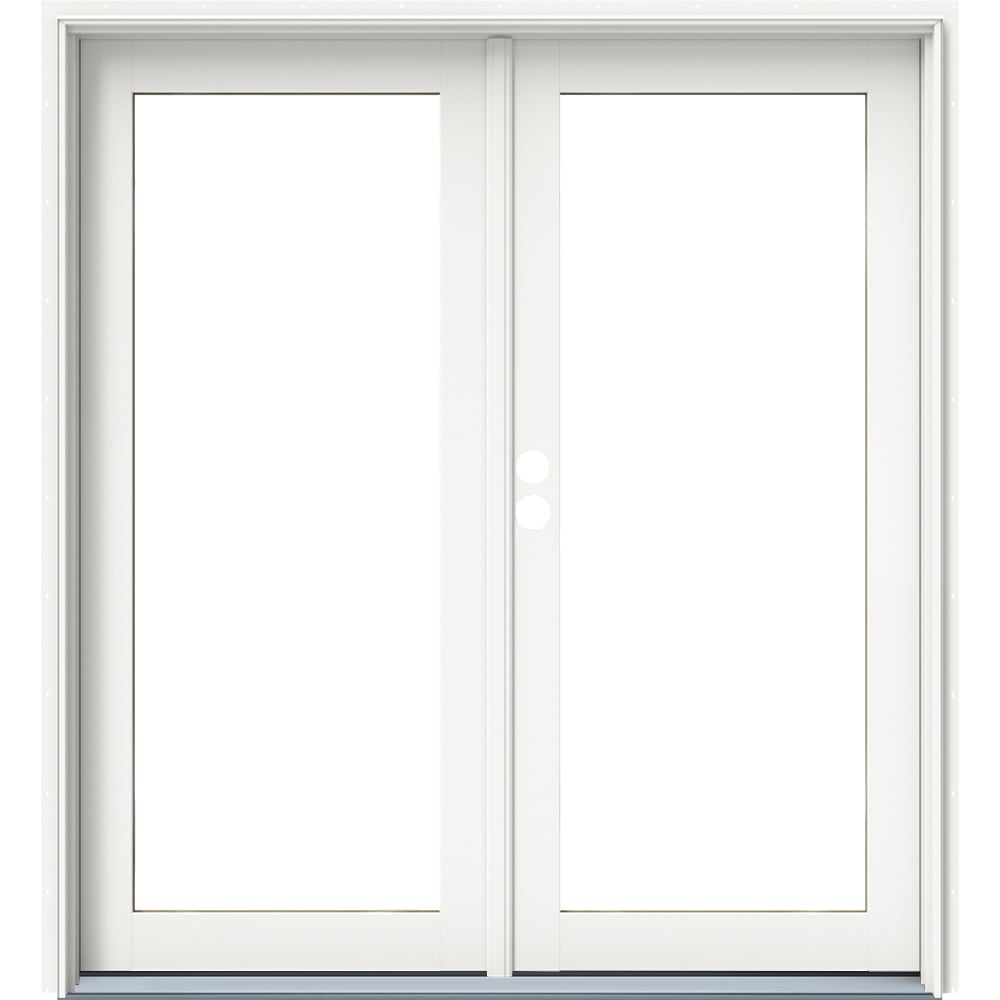 JELD-WEN 72-in x 80-in x 4-9/16-in Jamb Low-e Argon Brilliant White ...