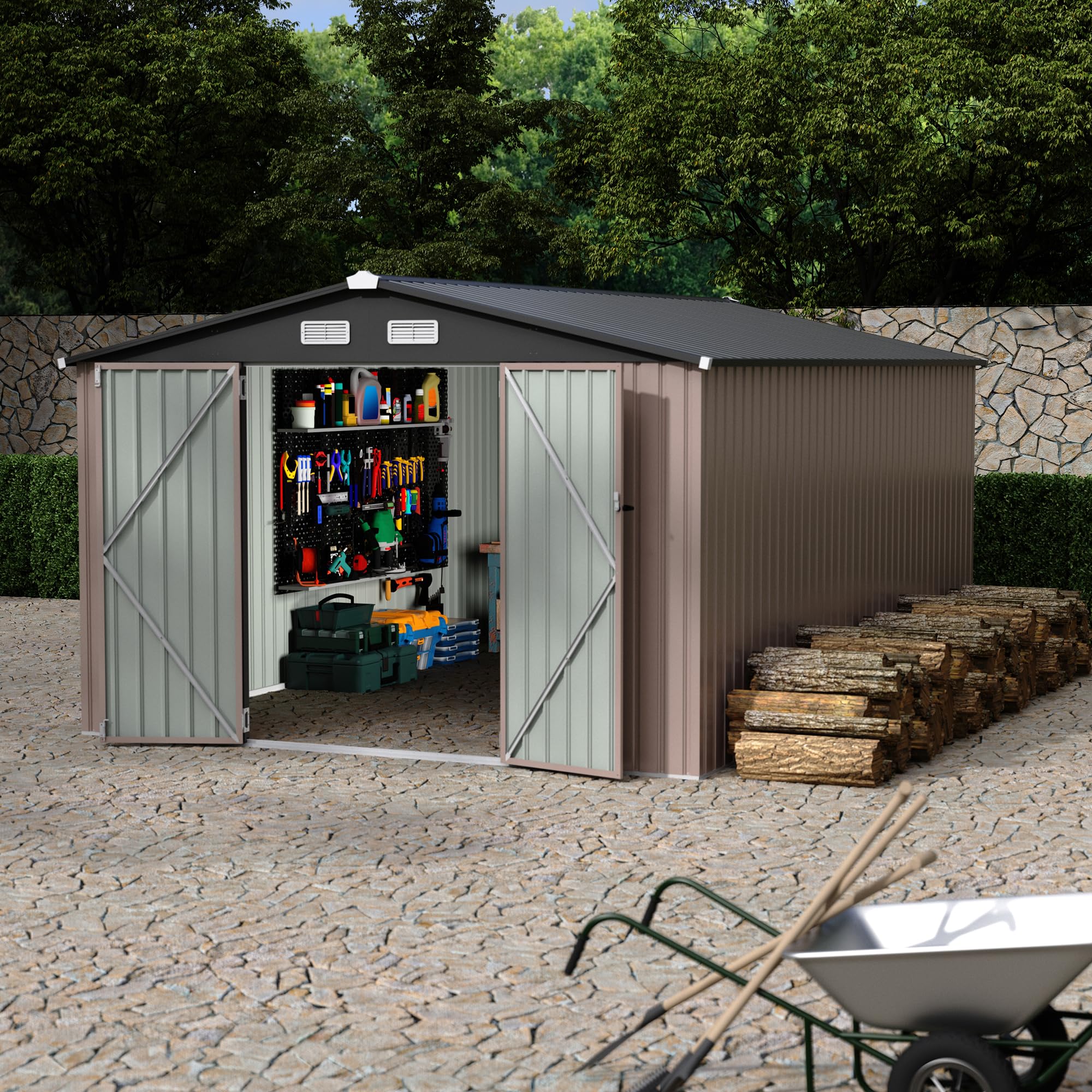 Garvee L127GLZLN635 Metal-Storage-Buildings-Sheds - View #3