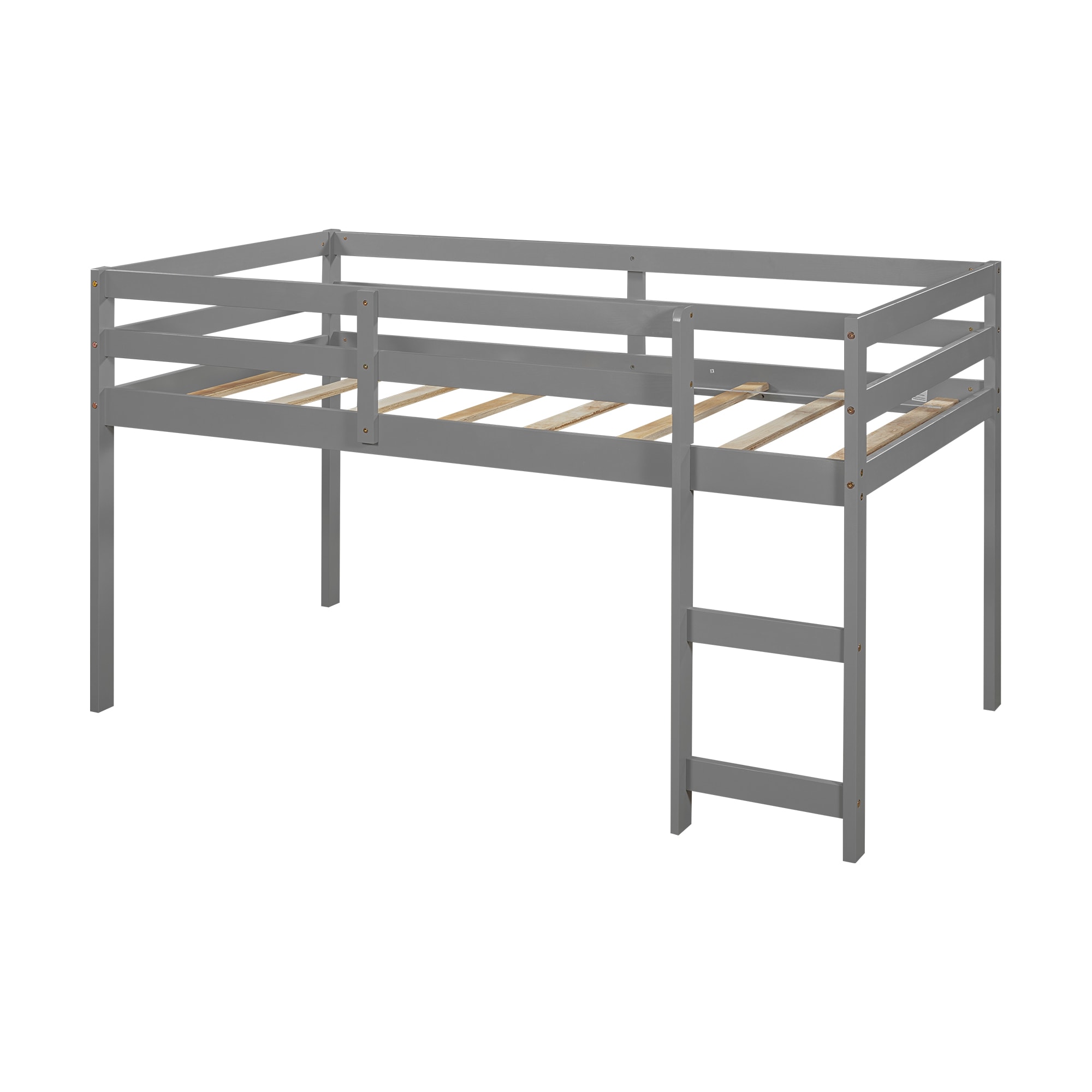 CASAINC House bed Gray Twin Loft Bunk Bed at Lowes.com