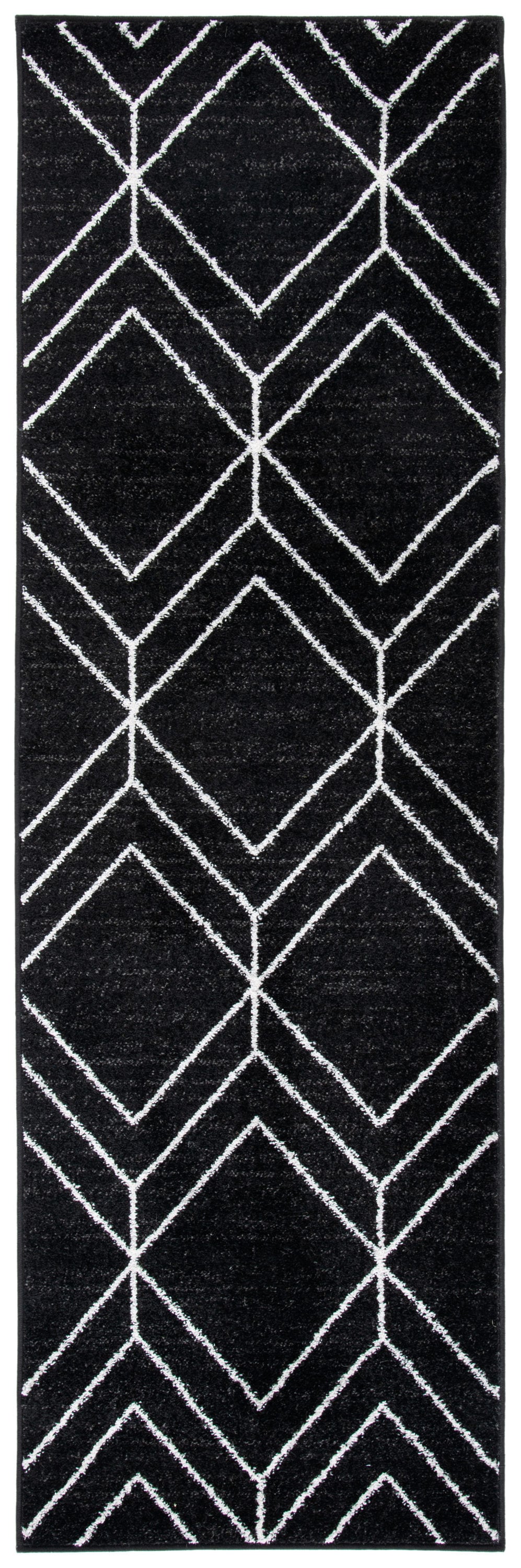 Safavieh ADR241Z-214 Adirondack 2 x 14 (ft) Loomed Polypropylene Black/Ivory Rectangular Indoor Geometric Bohemian/Eclectic Runner rug