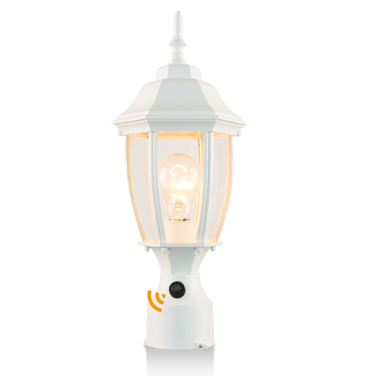 LTMATE LSWL056A-WH JAZAVA 16.25-Inches H White Hardwired LED Incandescent Post light