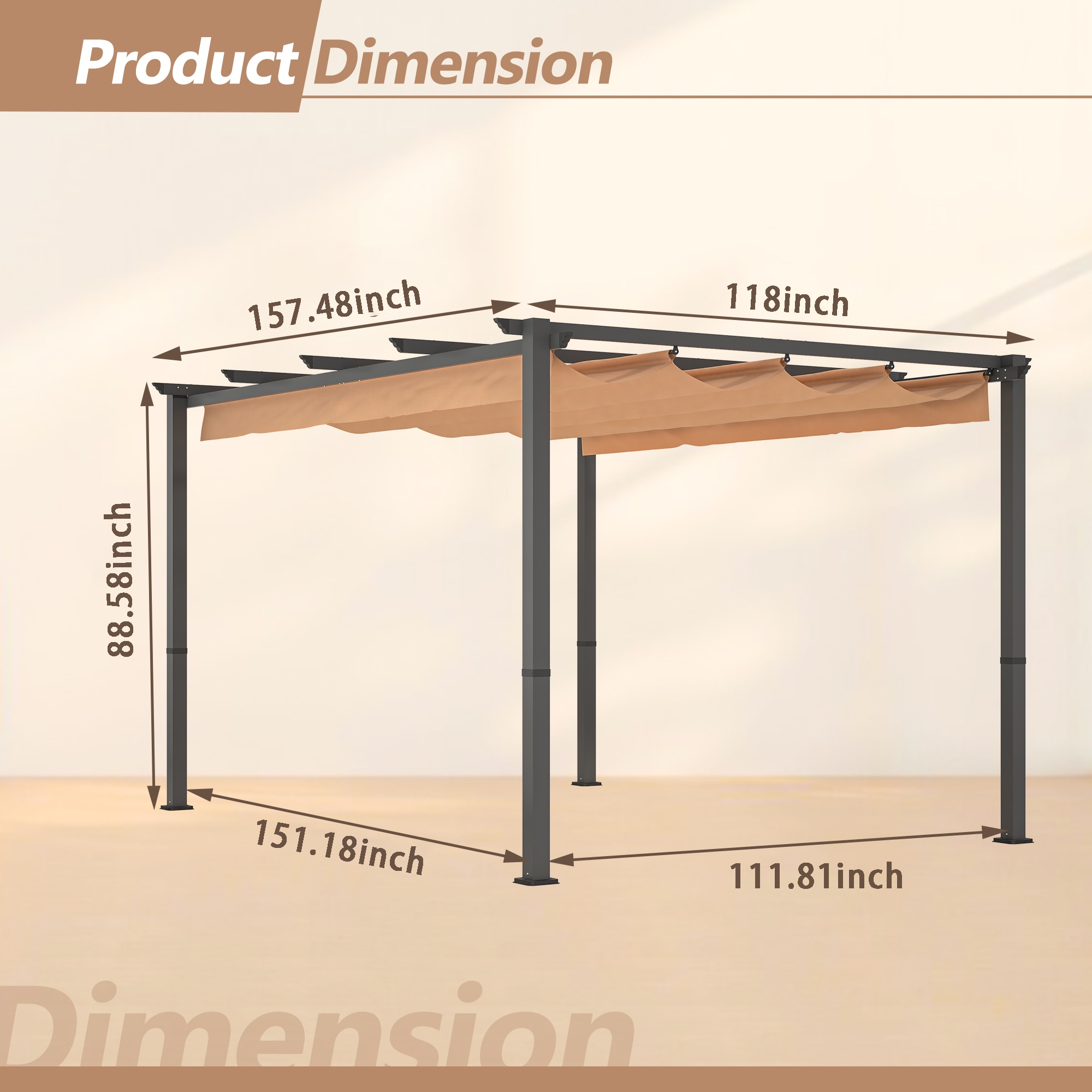 Kahomvis CX-QP109-205 Pergolas-2 - View #3