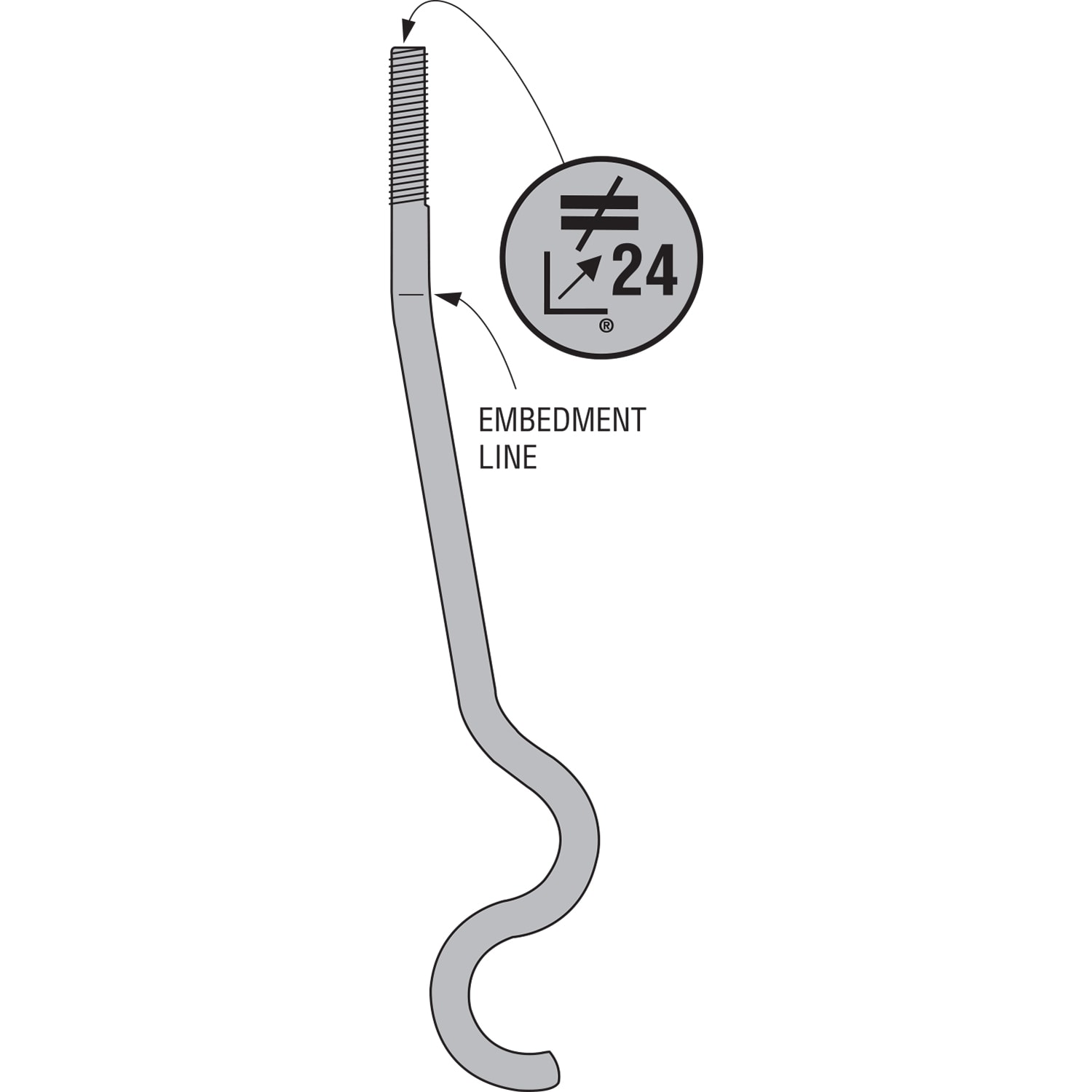 Simpson Strong-Tie SSTB24-R U-Bolts - View #2