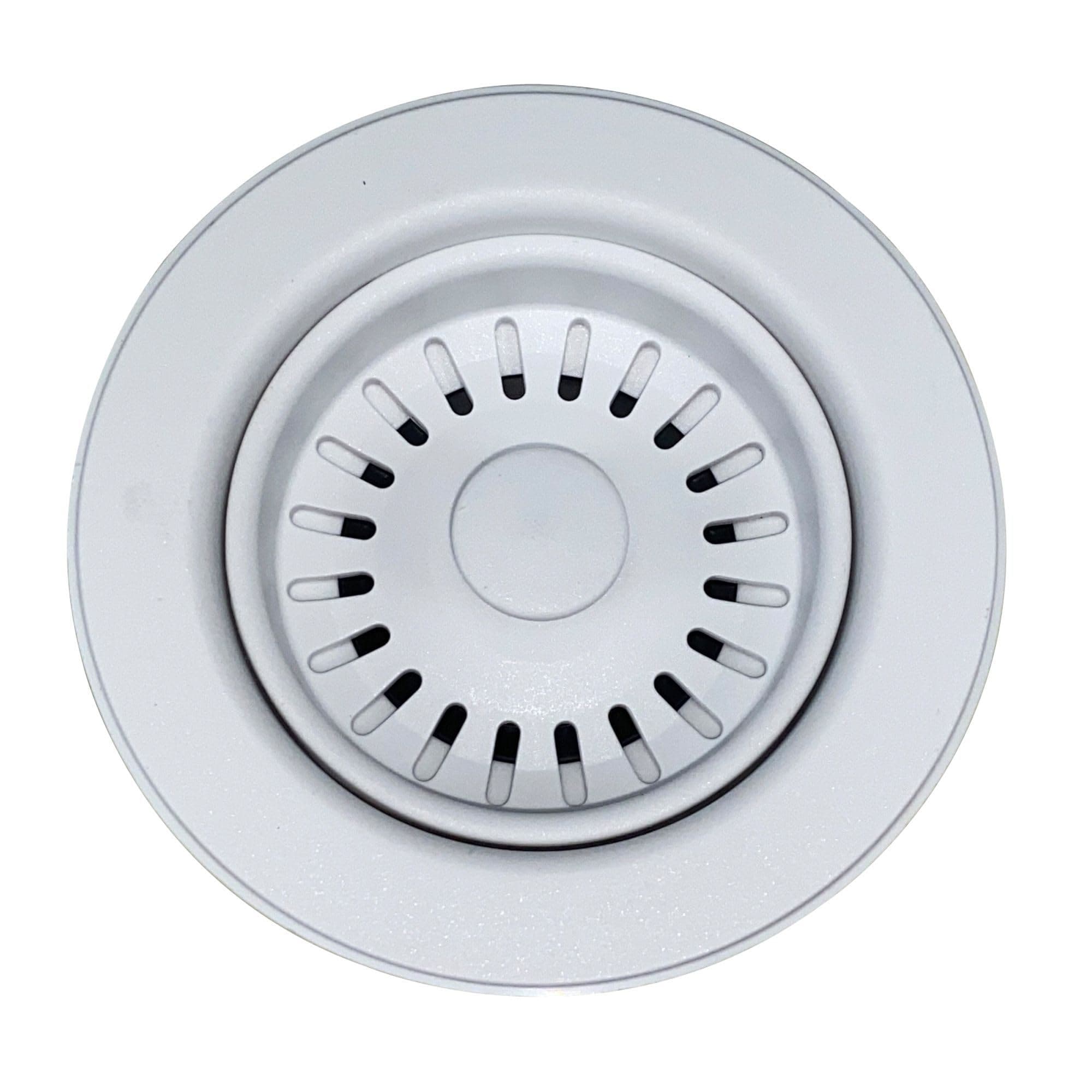 Nantucket  3.5DF-GCW White Disposer Drain Flange with Strainer Kitchen Drain