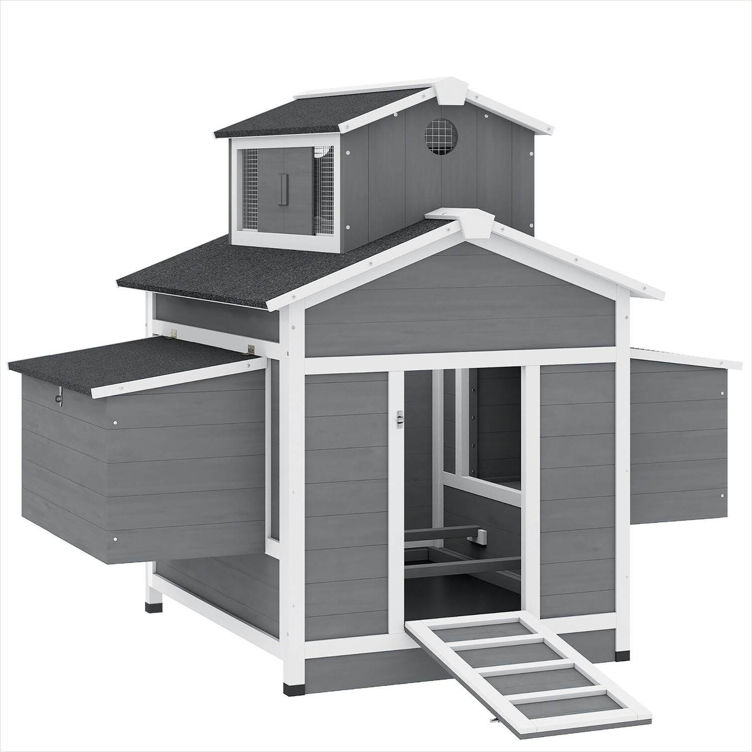 FlowLuxe MGS2D2WHBO82 Chicken-Coops-Rabbit-Hutches - View #3